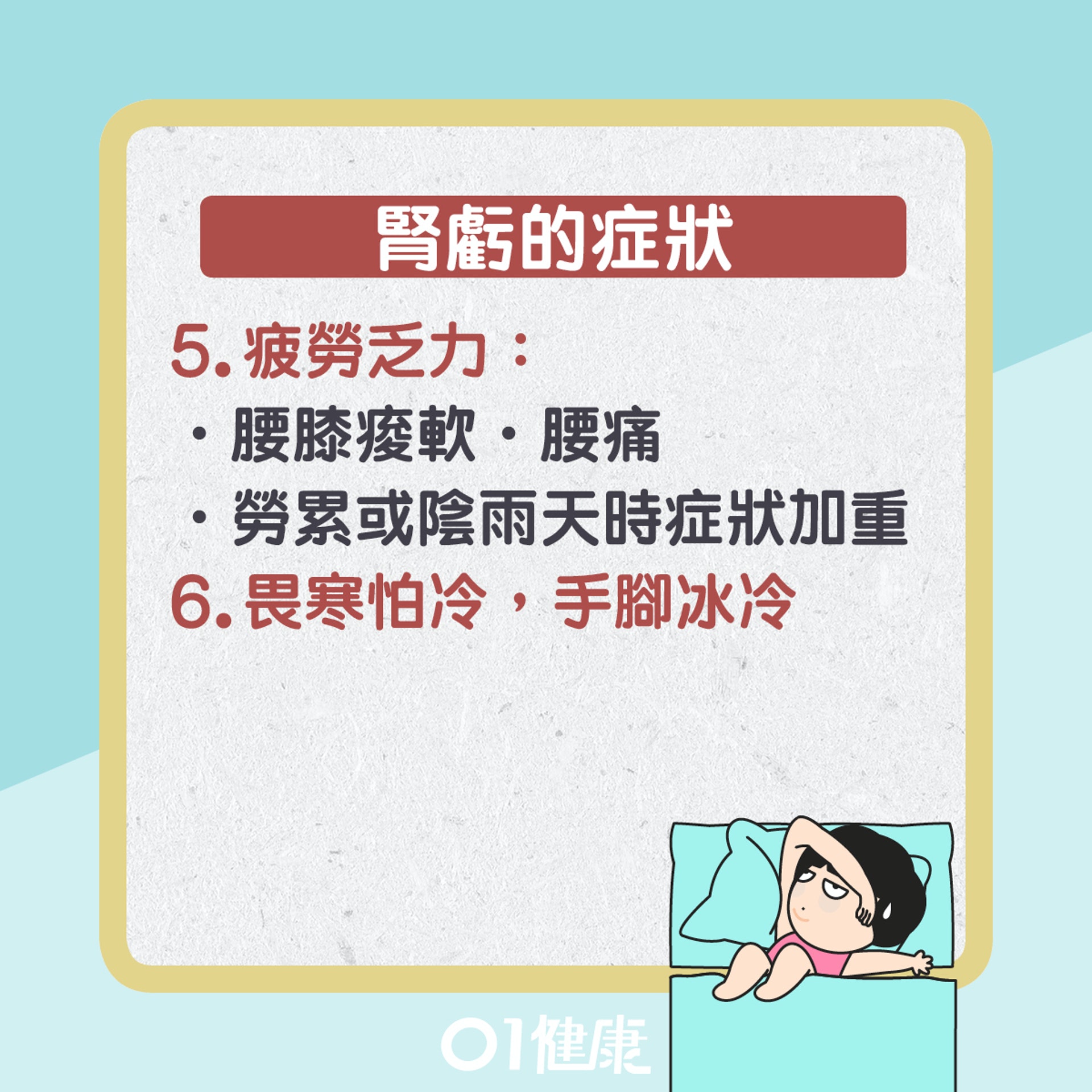 腎虧的成因及症狀(01製圖) 腎虧的成因及症狀(01製圖)