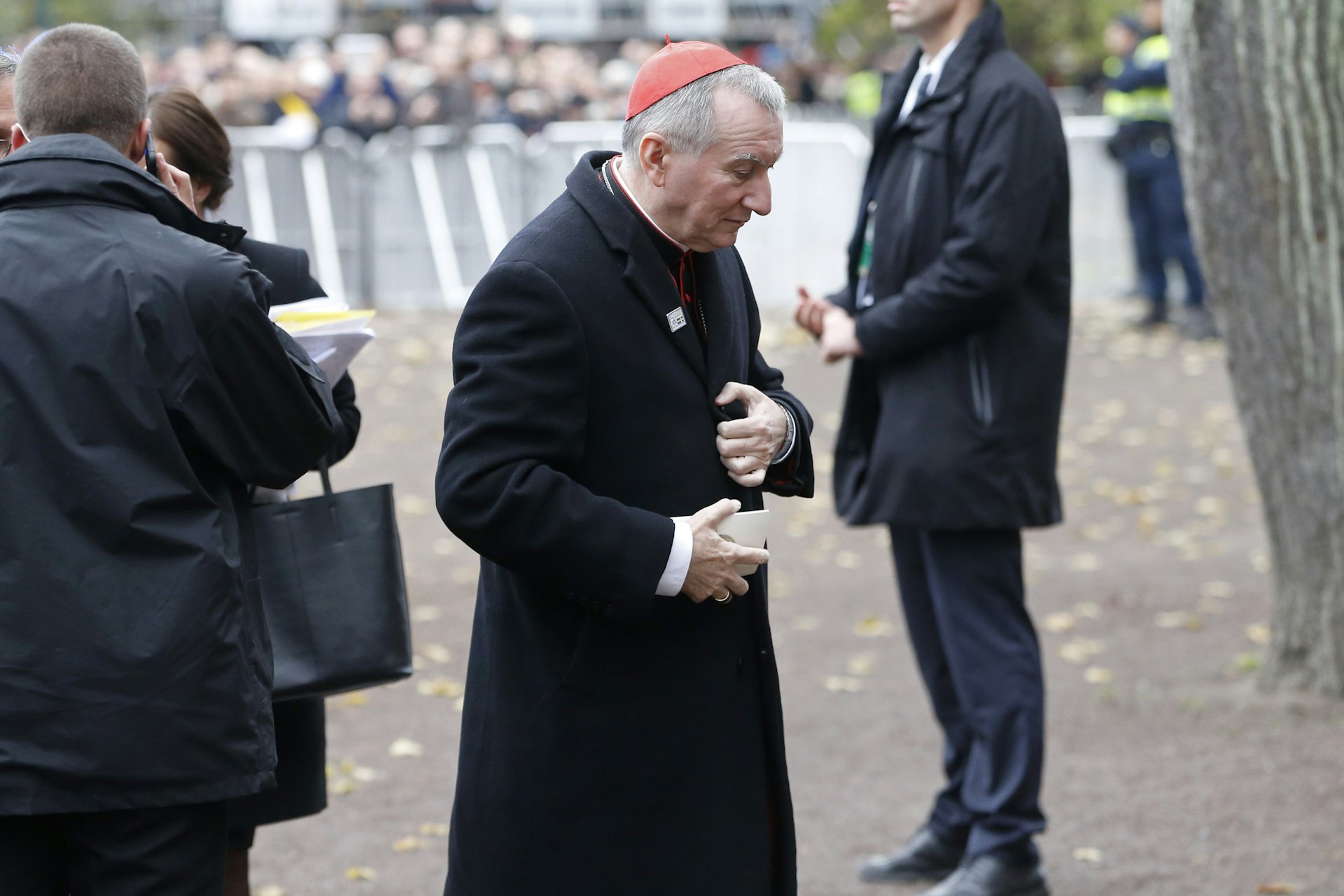 圖為2016年10月31日,教廷國務院長帕洛林在瑞典隆德參加一個天主教的紀念活動。(Getty)