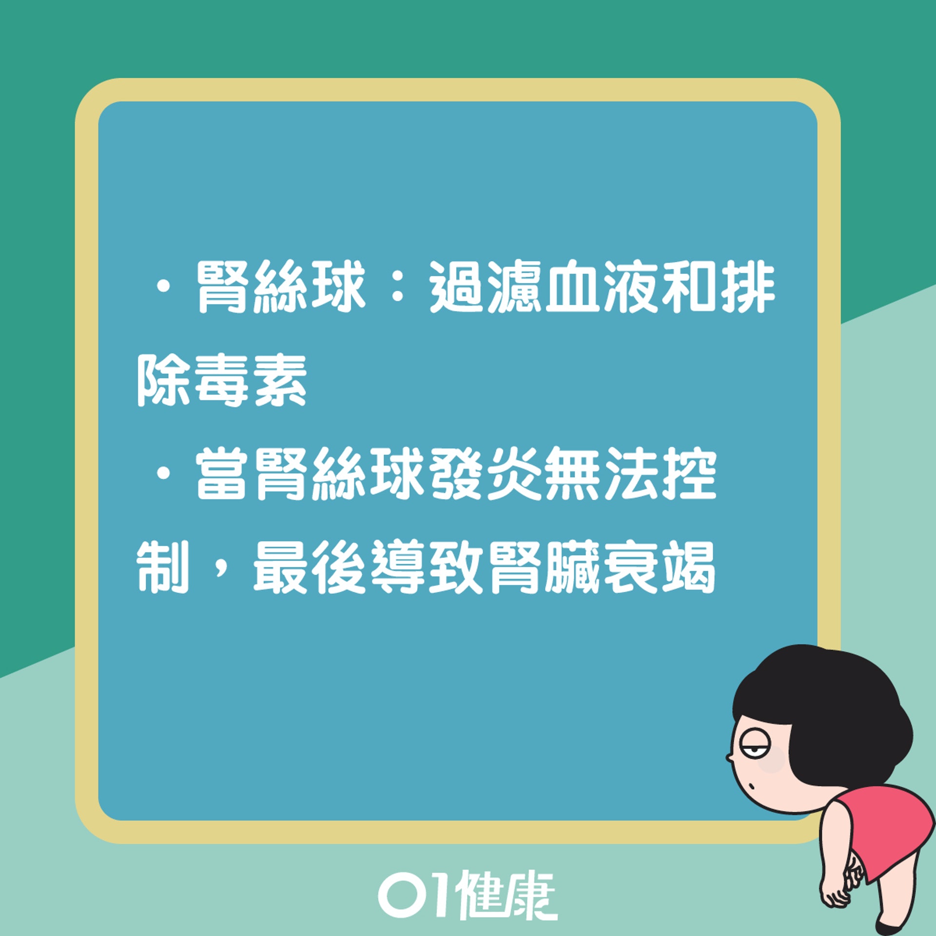 慢性腎絲球腎炎是什麼?(01製圖) 慢性腎絲球腎炎是什麼?(01製圖)