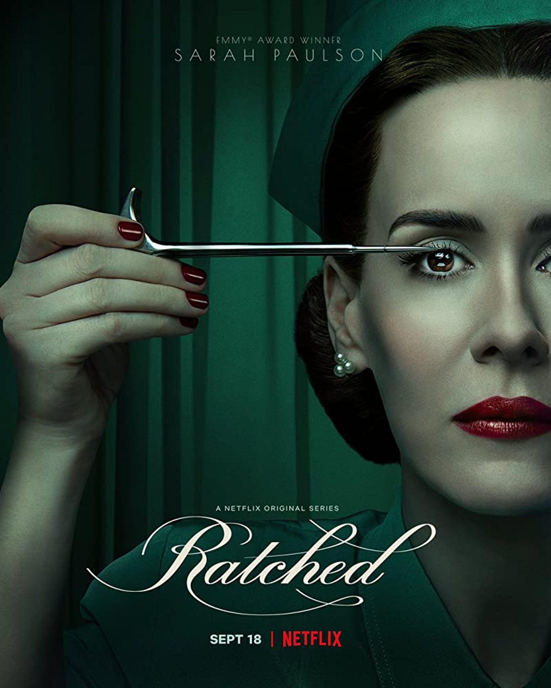 《Ratched》上架10日,一直稳占香港地区点播排行榜的头5位。 (Netflix图片) 《Ratched》上架10日,一直稳占香港地区点播排行榜的头5位。 (Netflix图片)