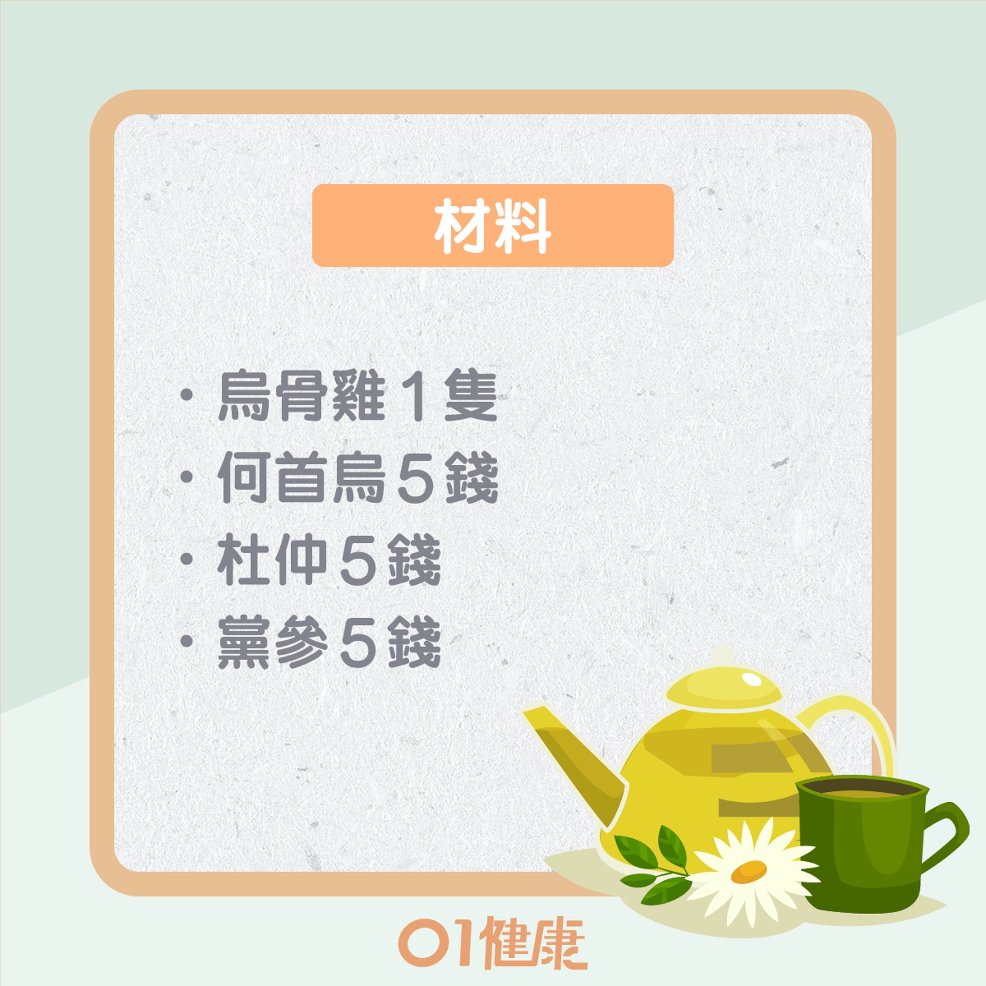 何首烏烏骨雞湯(01製圖) 何首烏烏骨雞湯(01製圖)