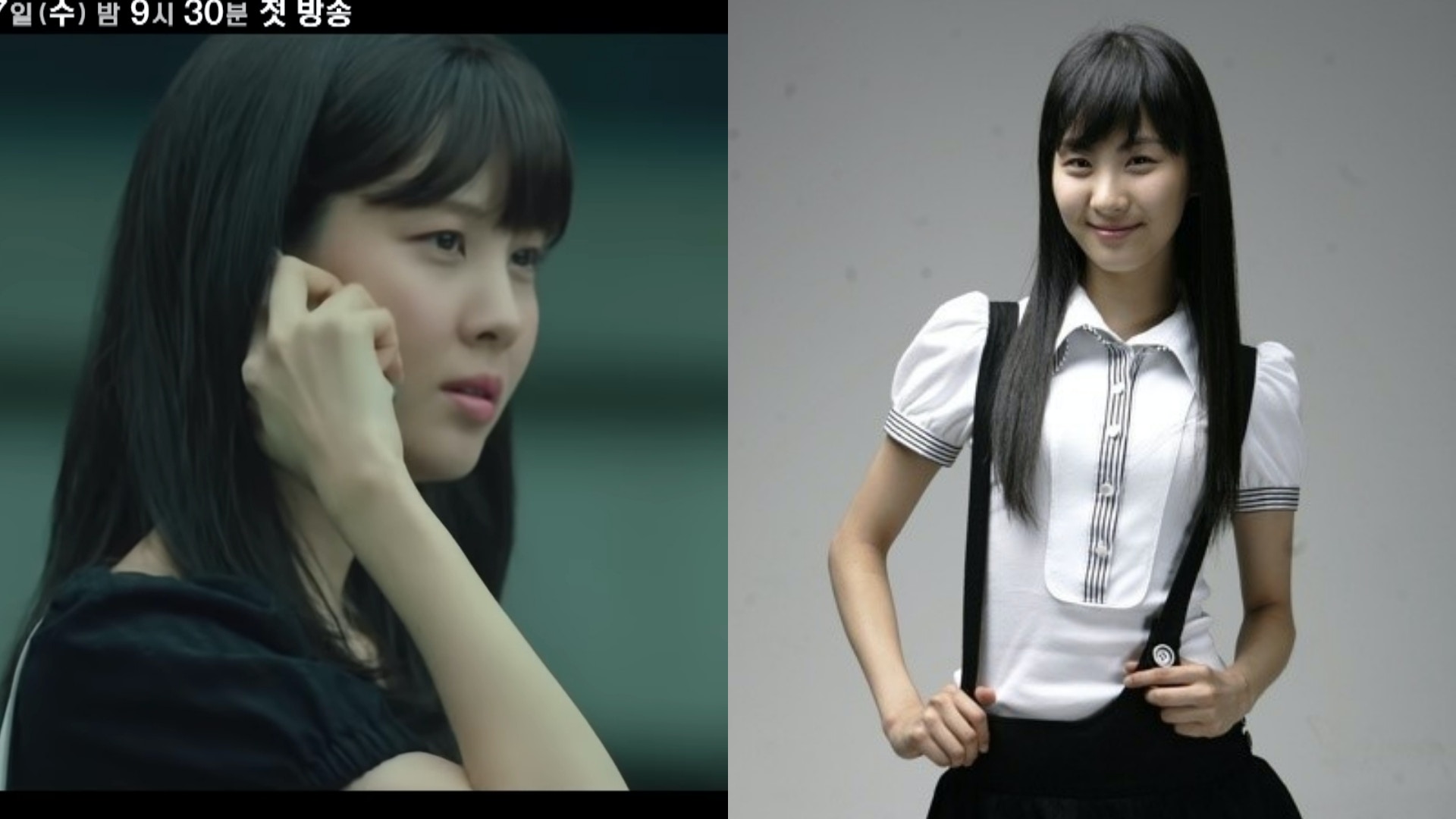 徐玄在《私生活》中的學生造型，撞樣她13年前出道的模樣。（JTBC、網上圖片）
