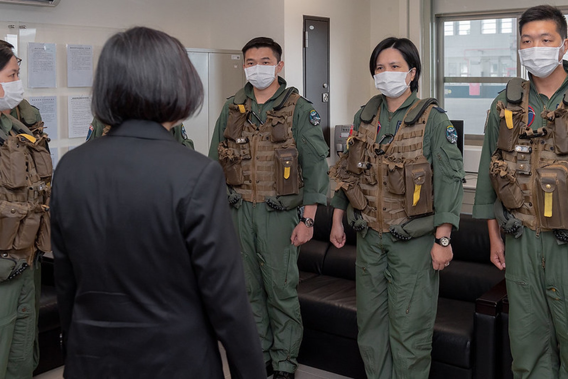 蔡英文肯定台灣空軍訓練紮實。(台灣總統府) 蔡英文肯定台灣空軍訓練紮實。(台灣總統府)
