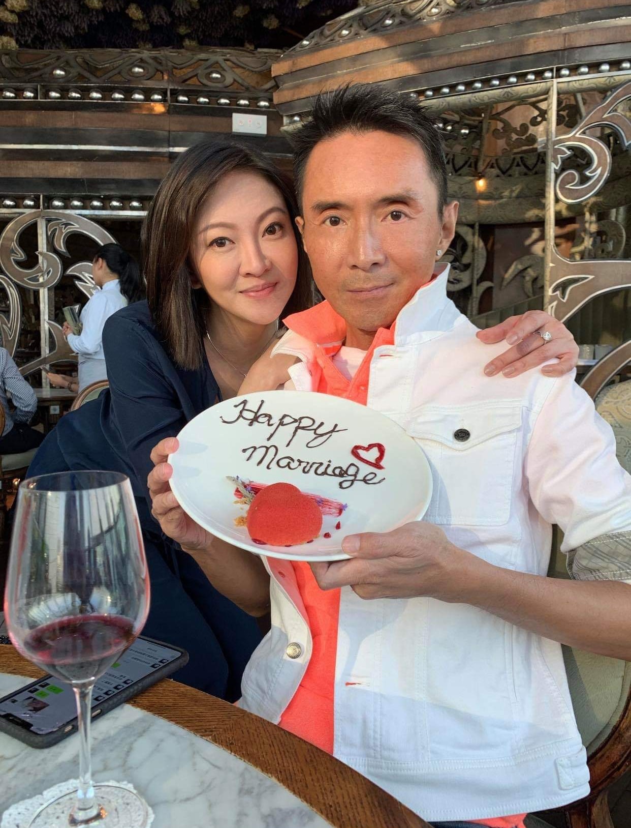 林利與Erin Chen於2019年結婚，但婚後因疫情關係，所以未能長期留守台灣。（Facebook@Erin Chen）