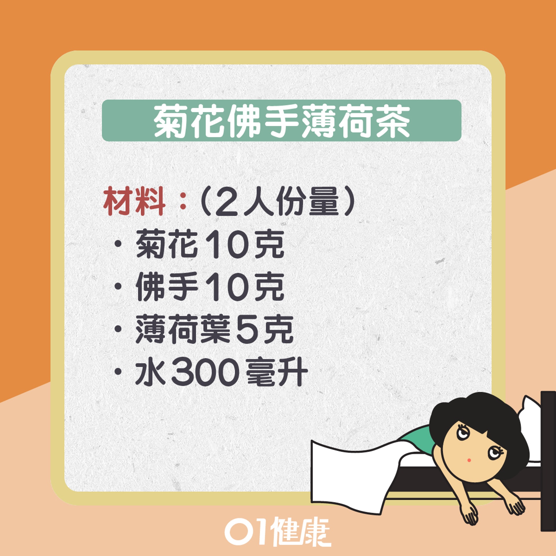 菊花佛手薄荷茶(01製圖) 菊花佛手薄荷茶(01製圖)