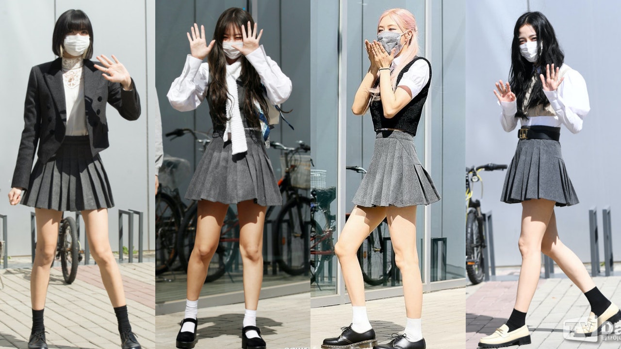 Blackpink 朴彩英rose和惠利 认识的哥哥 录制上班照