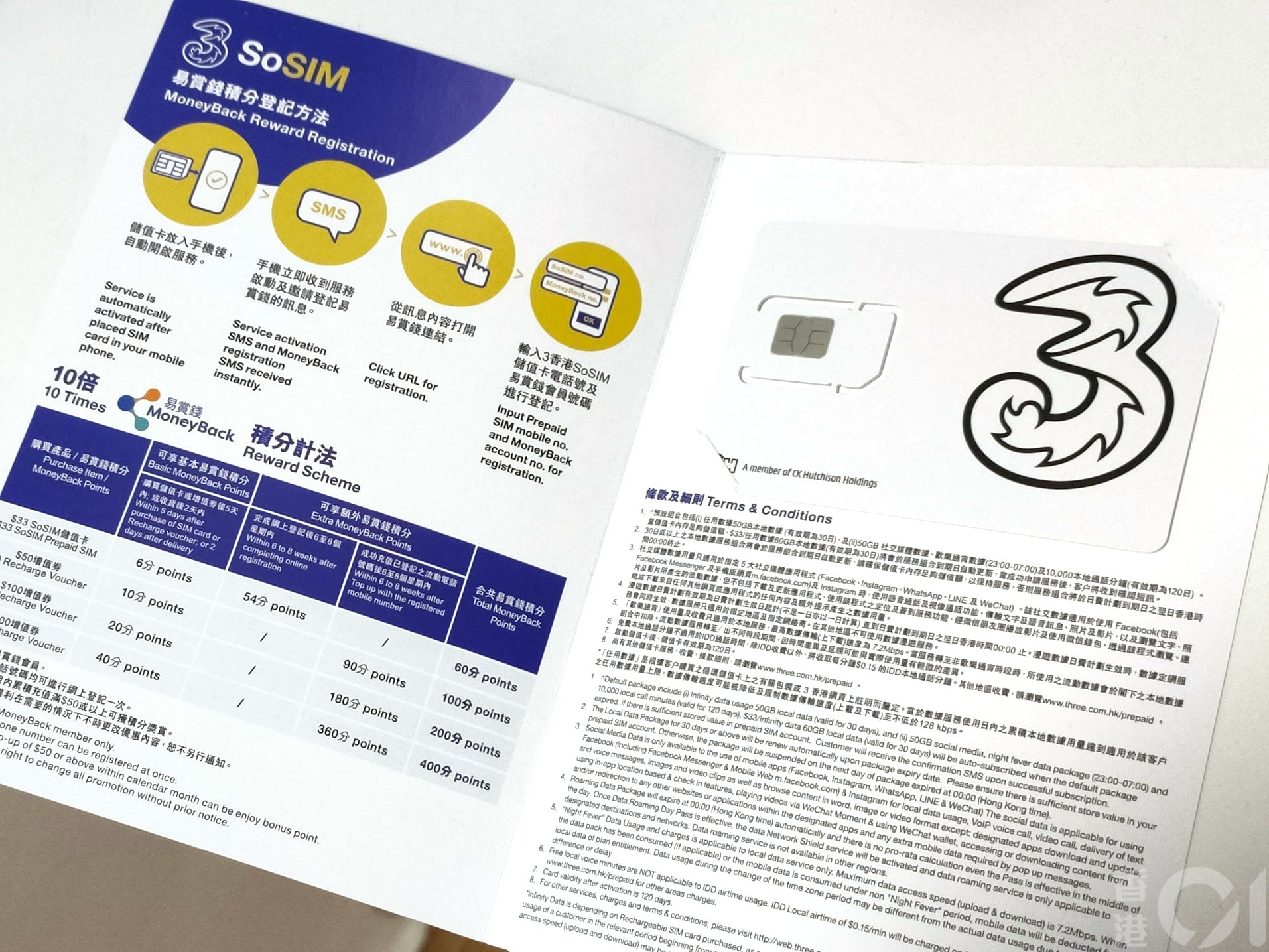3hk百佳sosim儲值卡 33包50gb數據實試5大伏位附3張年卡推介