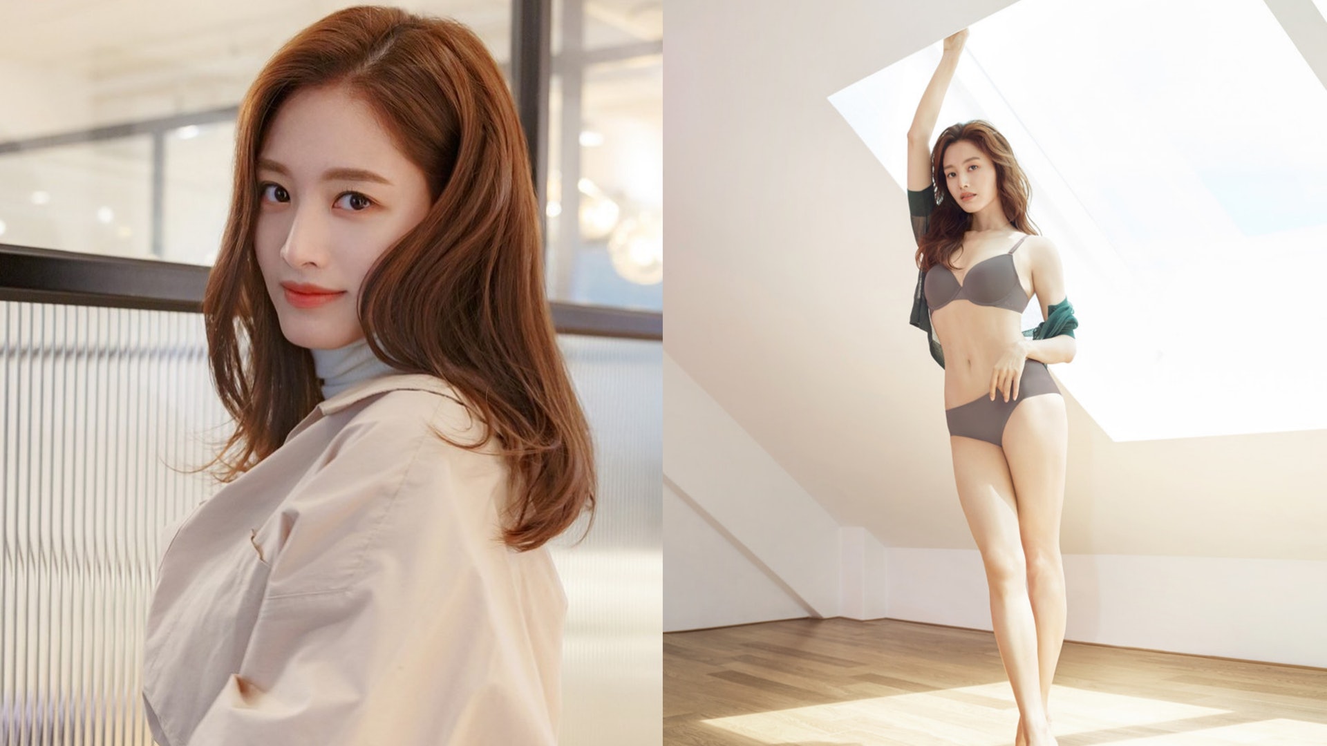 前RAINBOW金栽經脫衣服拍內衣廣告 大曬S形身材擺姿勢少女味滿溢-【C300美女正妹圖庫】