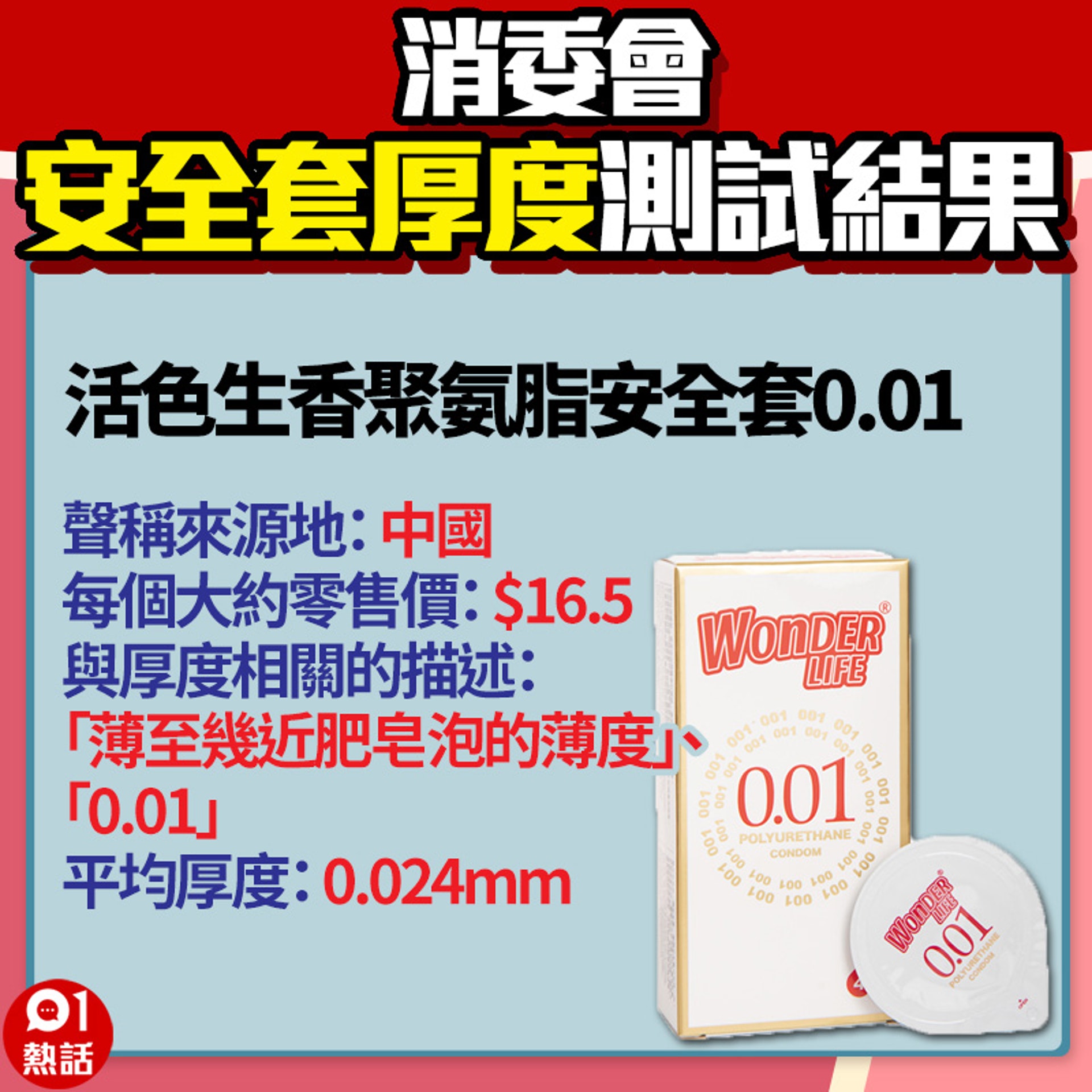 【消委會安全套厚度測試結果】2. (01熱話製圖/消委會資料) 【消委會安全套厚度測試結果】2. (01熱話製圖/消委會資料)