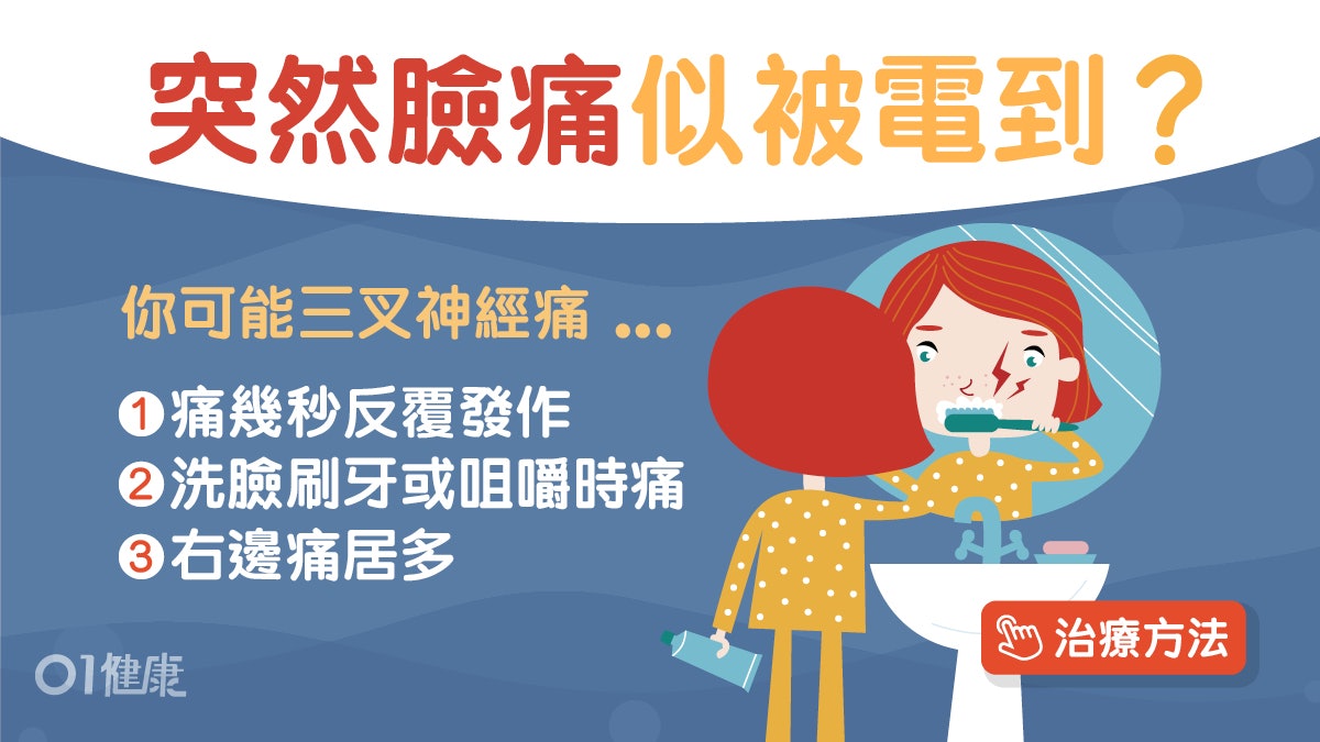 【三叉神經痛】洗面刷牙咀嚼臉就痛?2類人高危食藥定手術好? 【三叉神經痛】洗面刷牙咀嚼臉就痛?2類人高危食藥定手術好?
