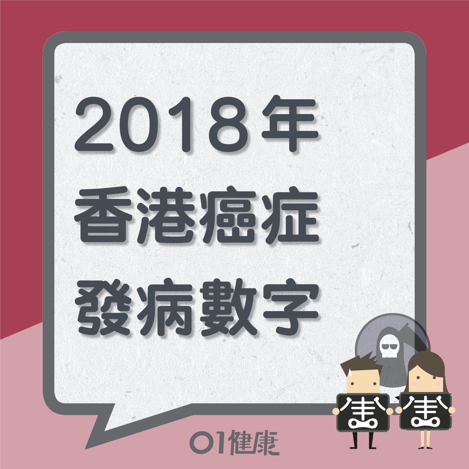 2018年香港癌症發病數字（01製圖）