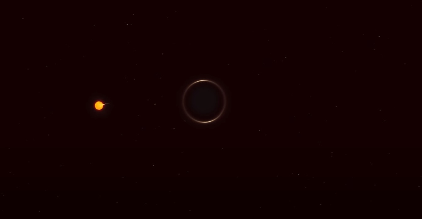 欧洲南天天文台发布行星被黑洞吞噬的绝美模拟影像(YouTube@European Southern Observatory (ESO))