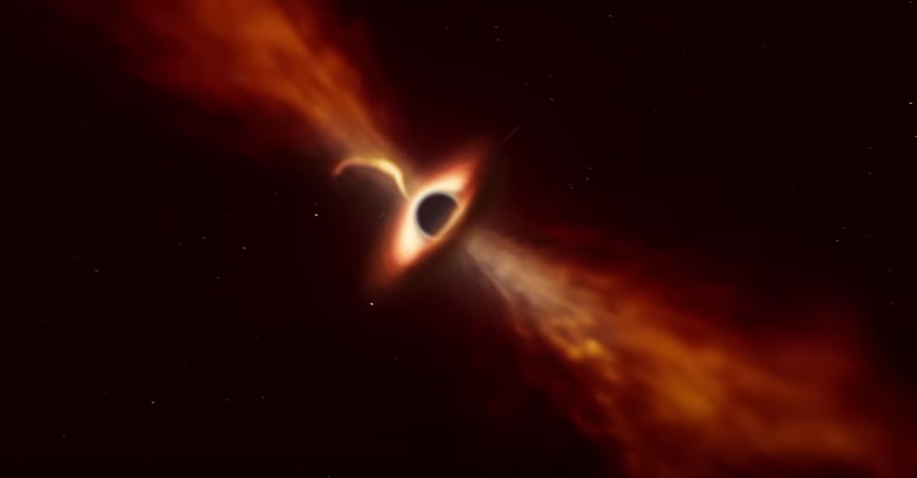 欧洲南天天文台发布行星被黑洞吞噬的绝美模拟影像(YouTube@European Southern Observatory (ESO))