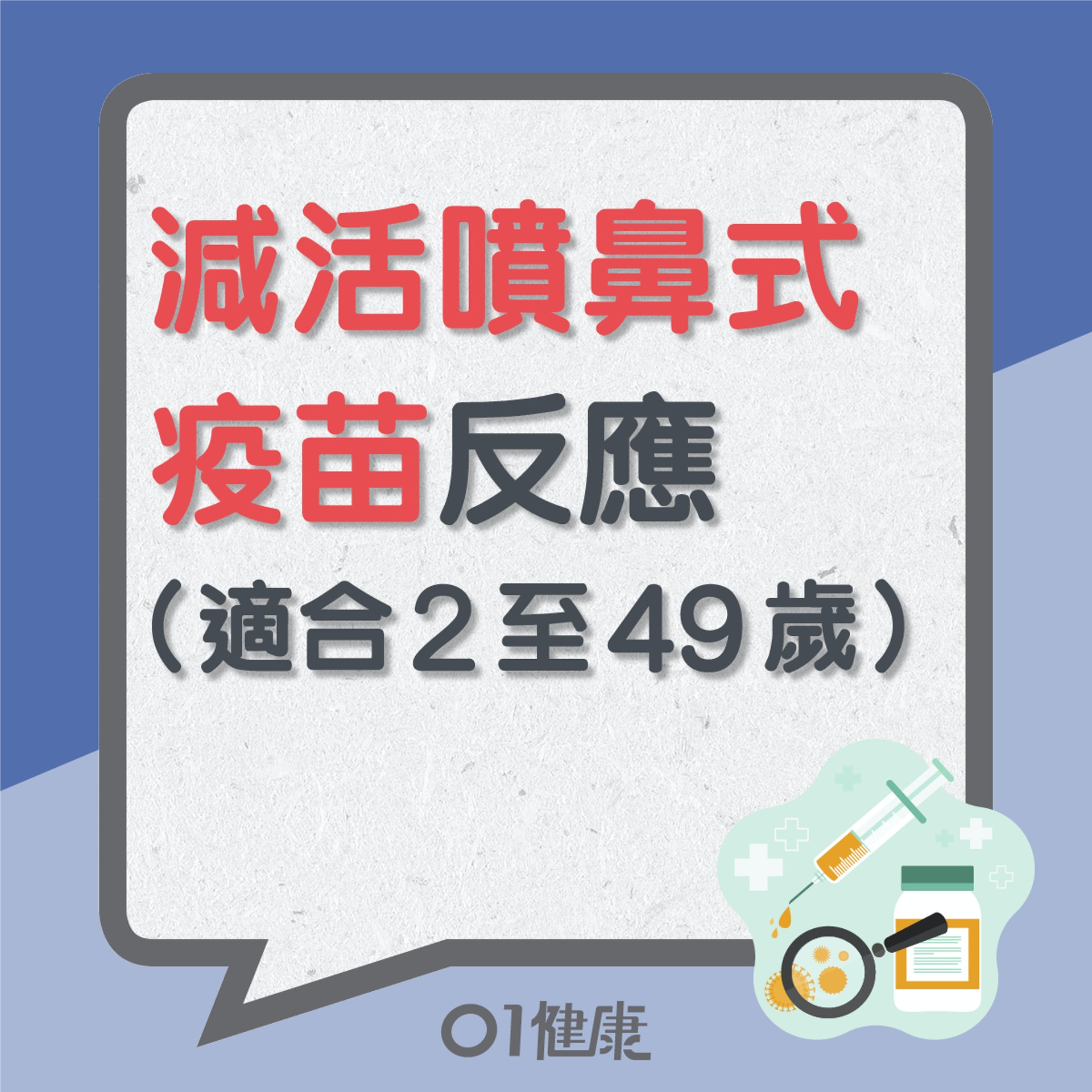 減活噴鼻式疫苗反應(01製圖) 減活噴鼻式疫苗反應(01製圖)
