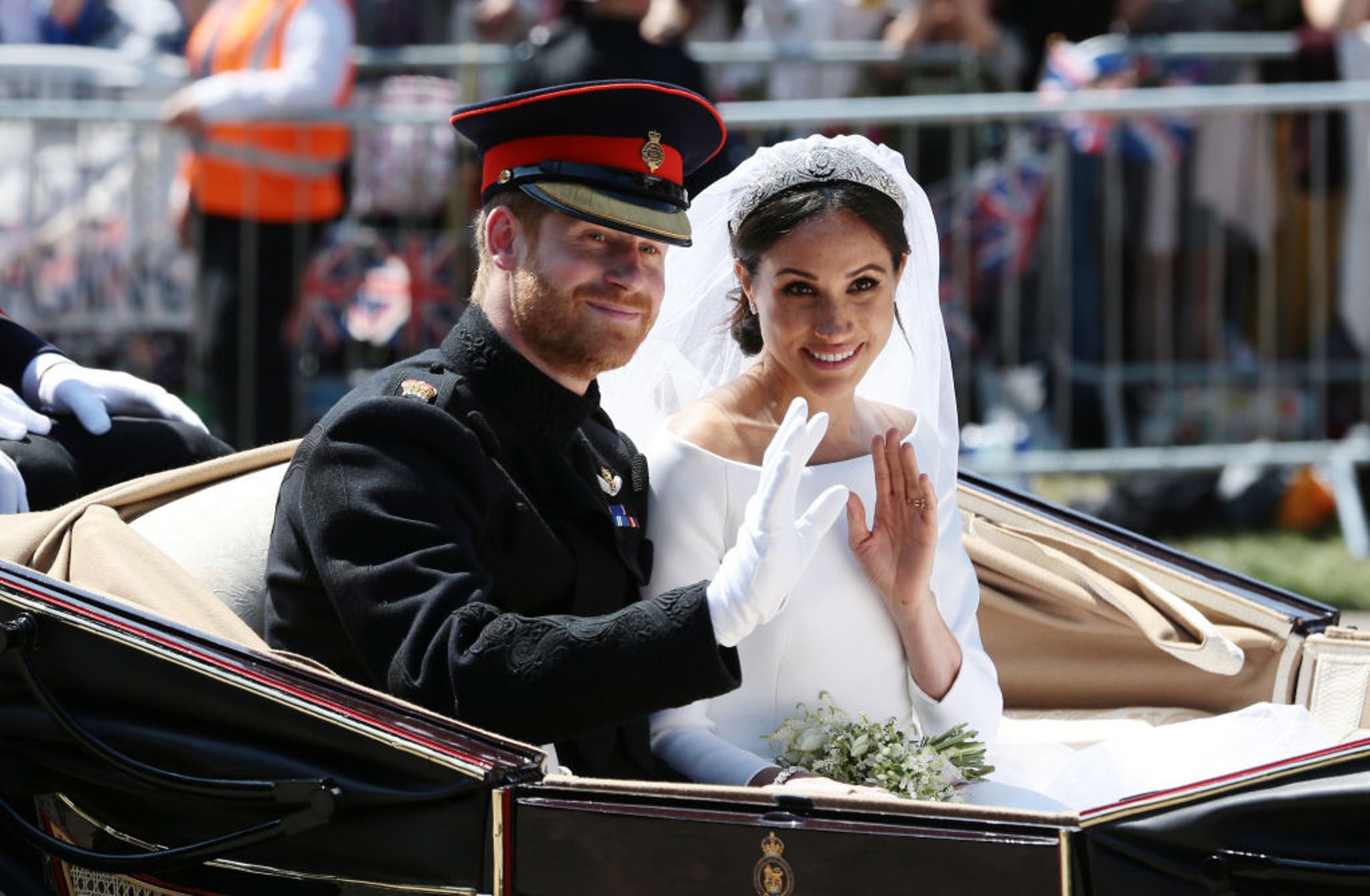 英國哈里王子與美國演員梅根在2018年結婚(GettyImages) 英國哈里王子與美國演員梅根在2018年結婚(GettyImages)