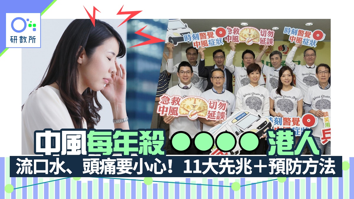 中風11大先兆！流口水、食螺絲要留神！年殺數千港人｜世界中風日