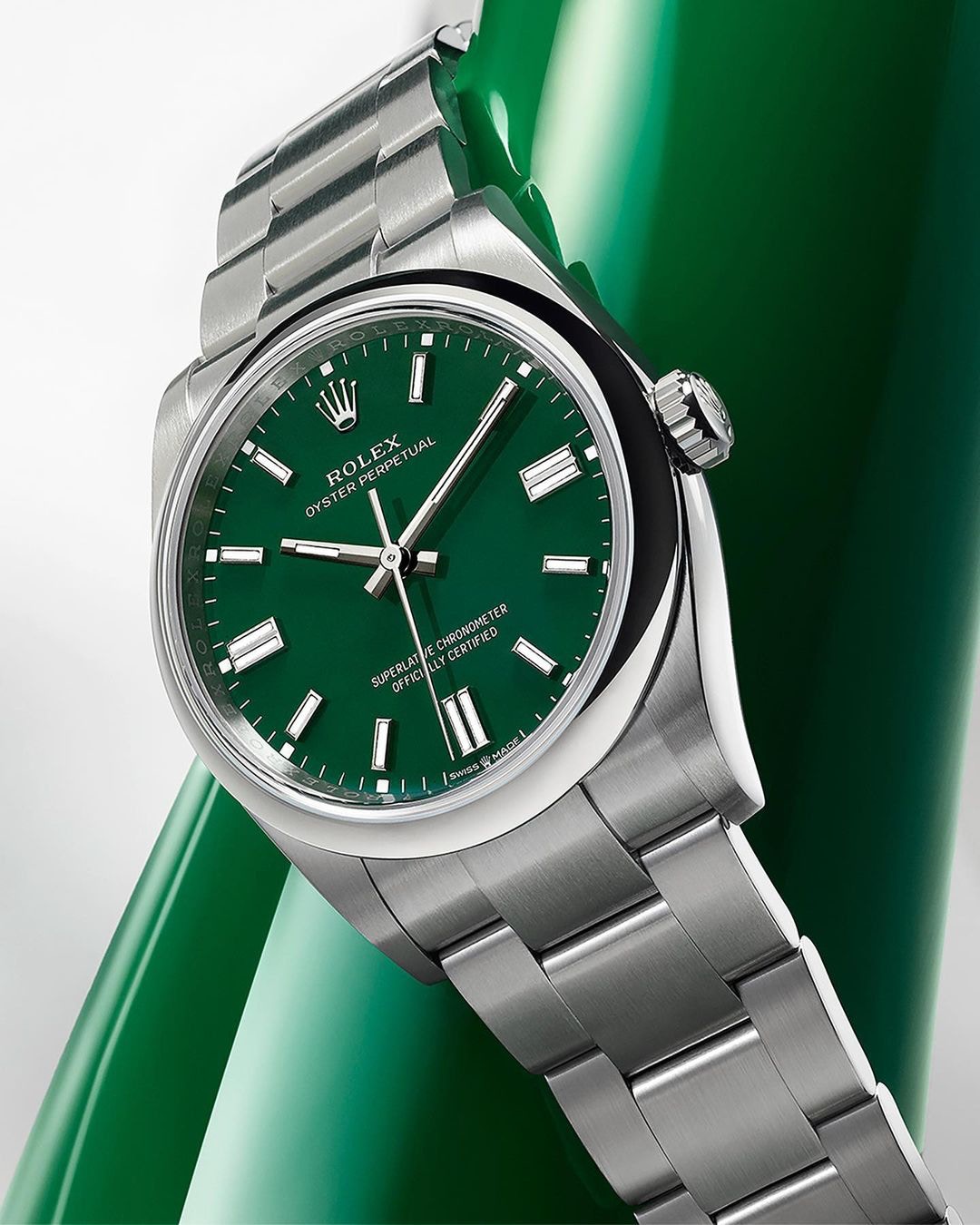 勞力士2020年新推出漆面的Oyster Perpetual。（IG@Rolex）