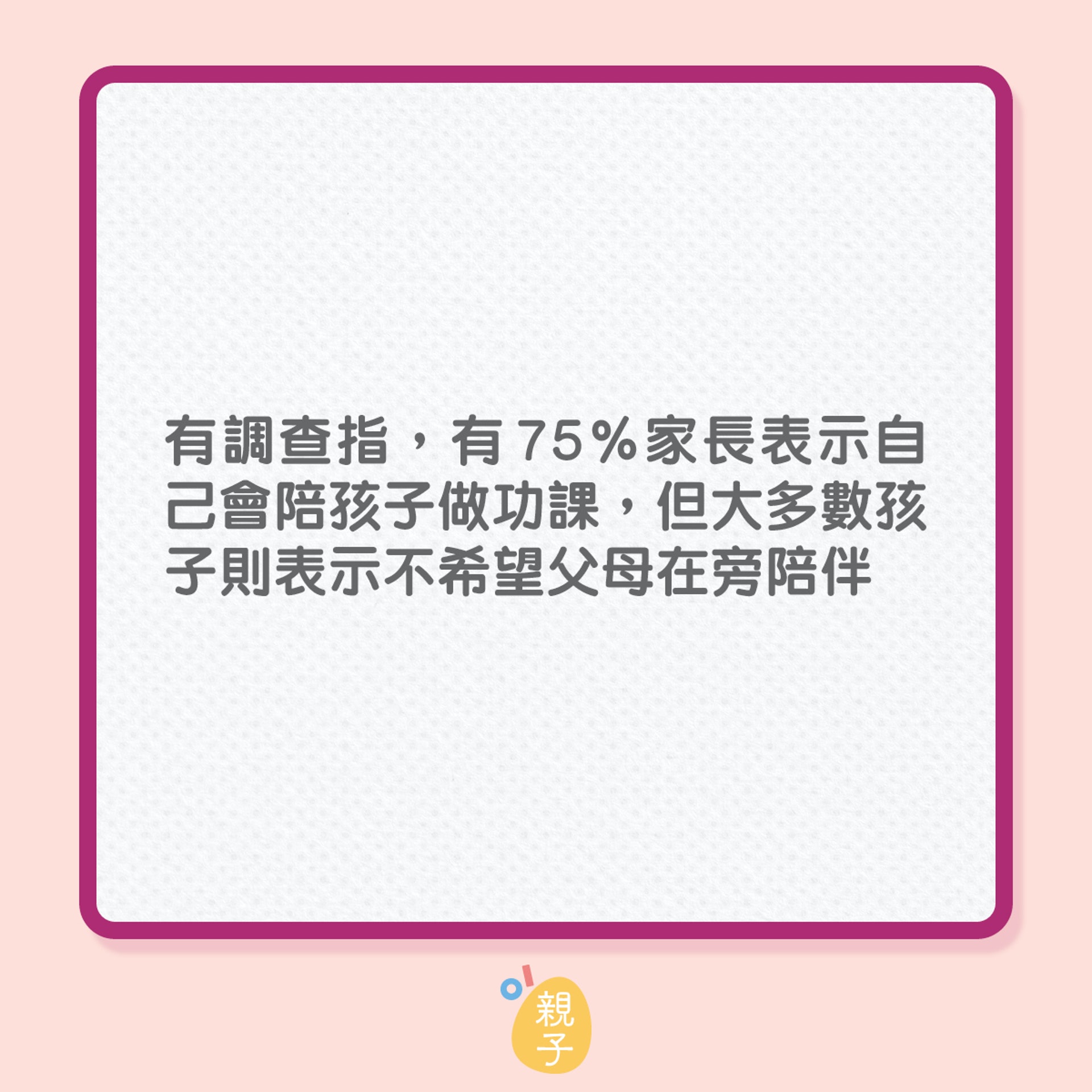 你會陪孩子做功課嗎?(01製圖) 你會陪孩子做功課嗎?(01製圖)