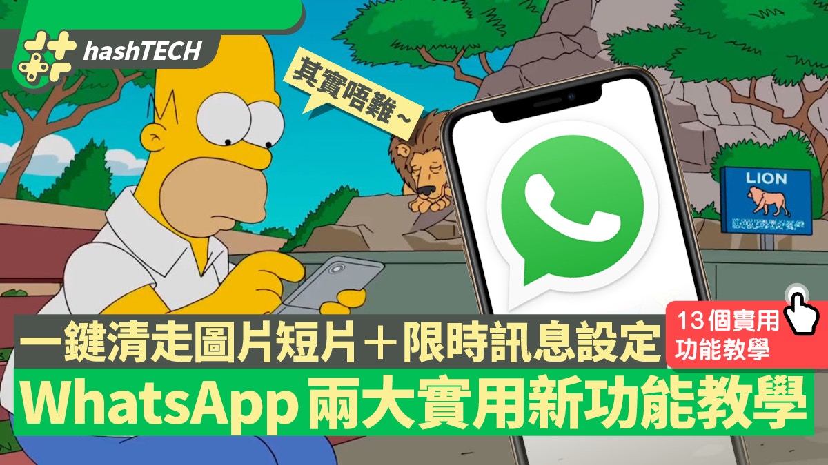 WhatsApp新功能教學！一鍵清圖片短片　7日限時訊息　附13個秘技