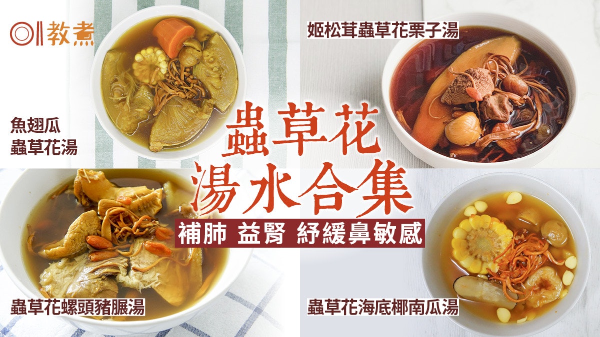 【蟲草花湯水合集】補肺益腎平民補品 增抵抗力11款養生湯水食譜 【蟲草花湯水合集】補肺益腎平民補品 增抵抗力11款養生湯水食譜