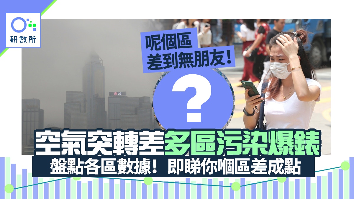 空氣污染襲港 10區空污指數爆錶 即看邊區最嚴重口罩都無用 香港01 研數所