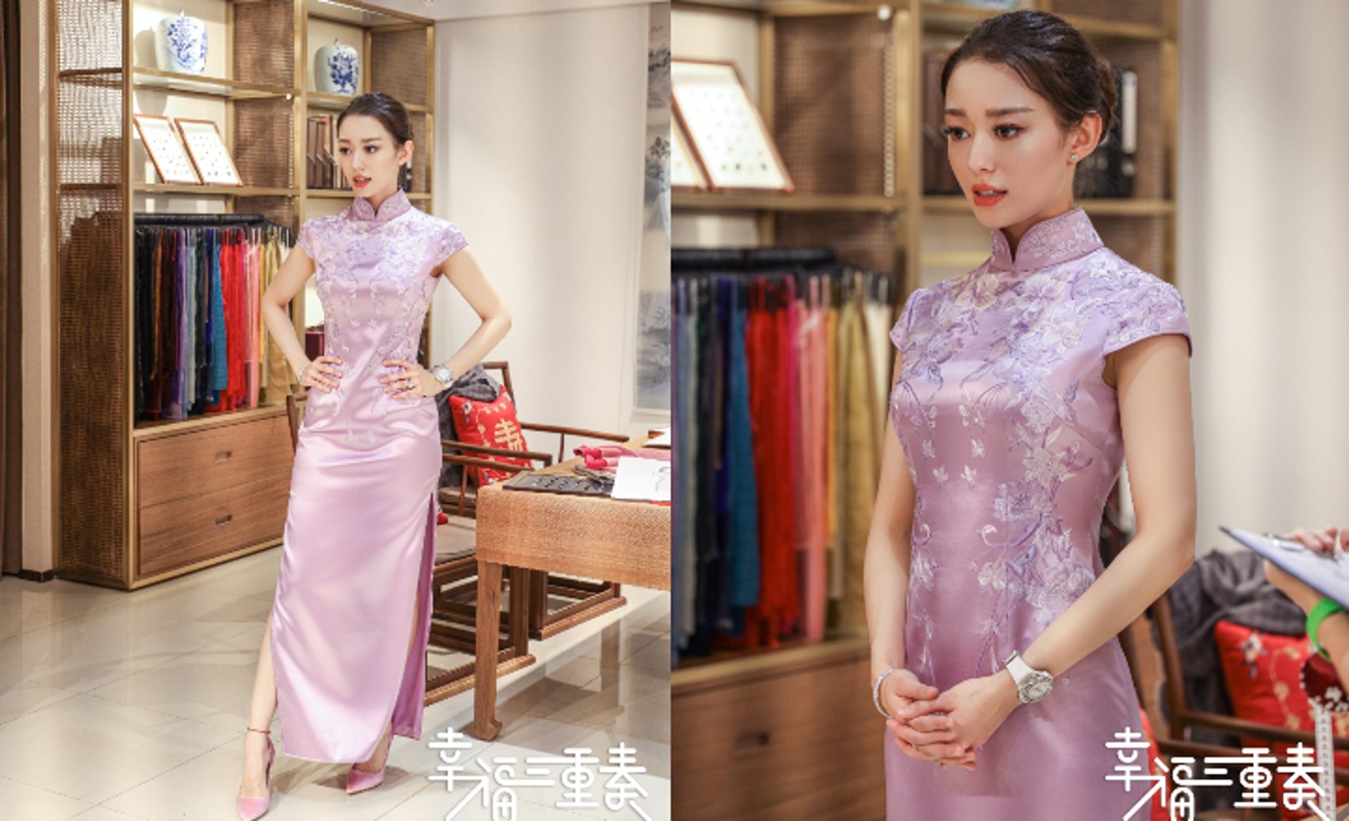 穿旗袍相當好睇。(吉娜微博圖片)