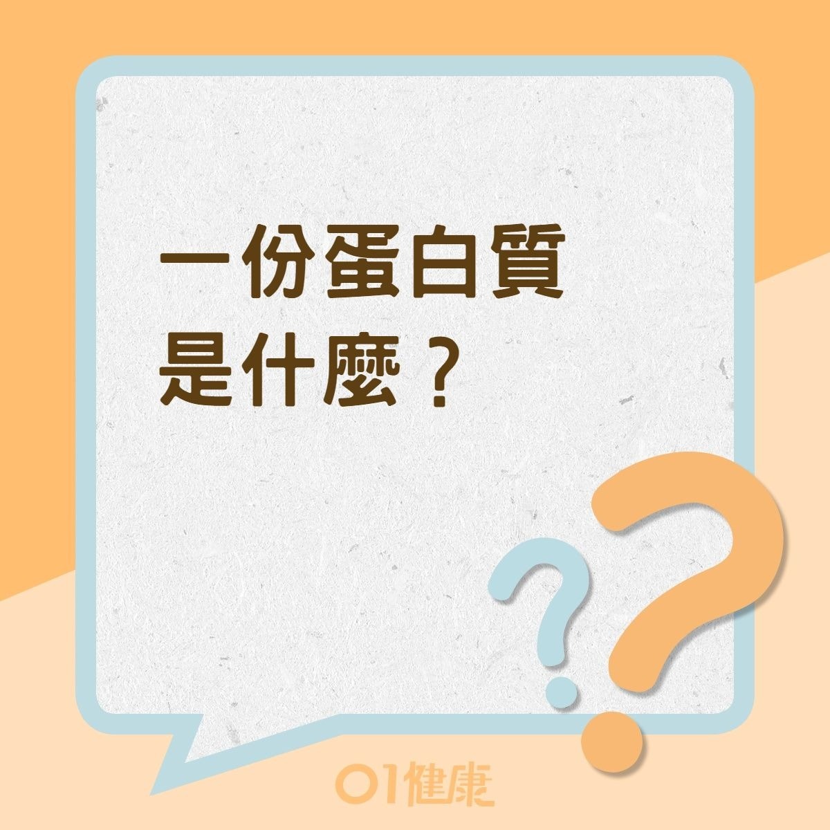 一份蛋白質是什麼？（01製圖）