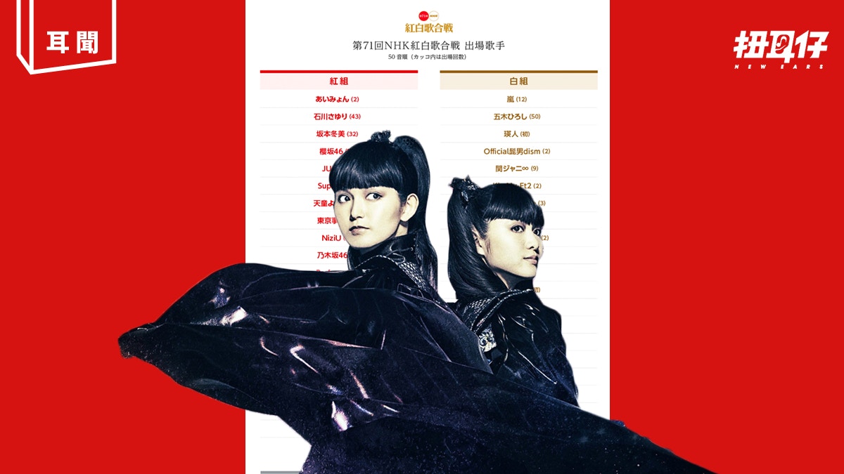 日本年度音樂決鬥 Babymetal及東京事變初登紅白 香港01 扭耳仔 日本年度音樂決鬥 Babymetal及東京事變初登紅白 香港01 扭耳仔