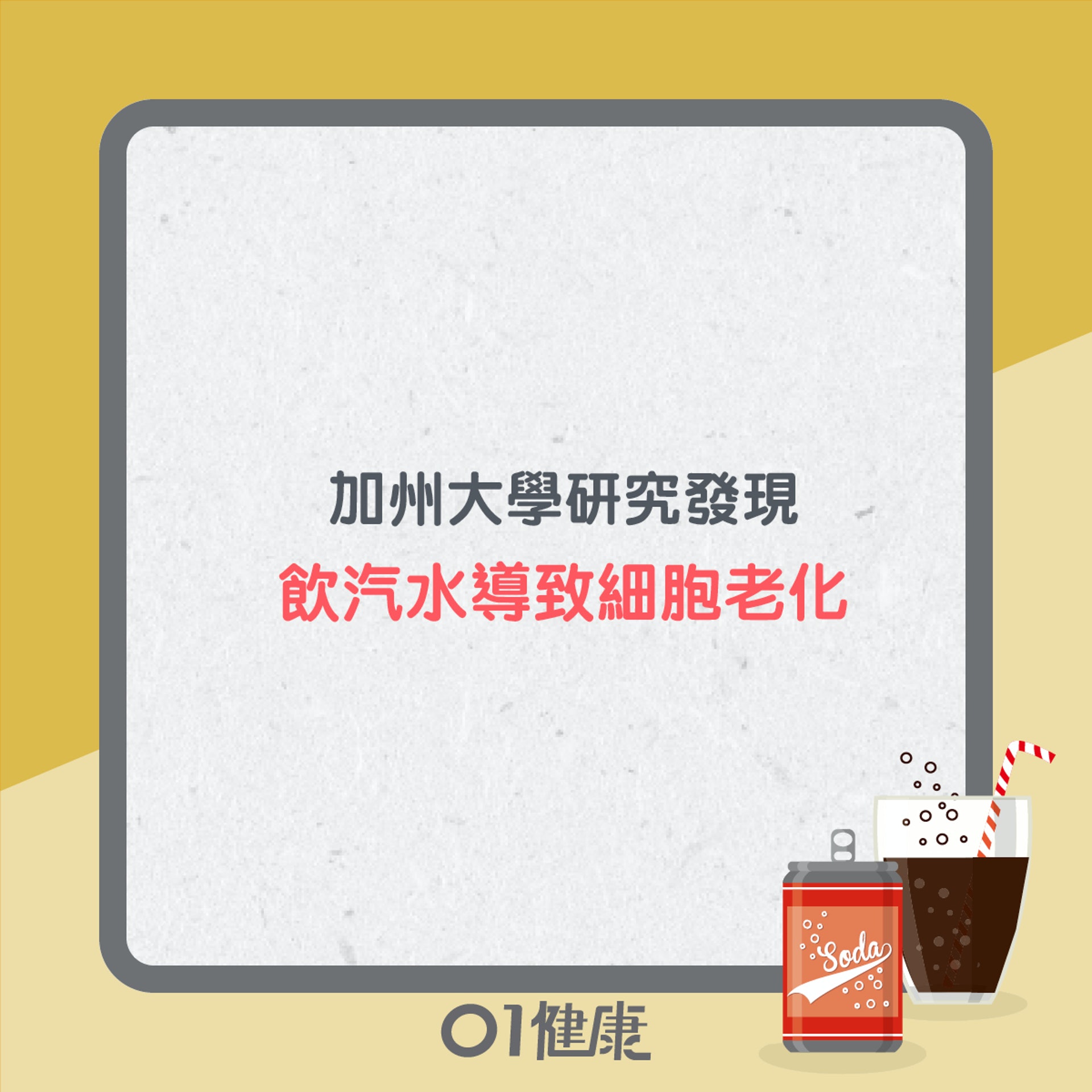飲汽水加速老化?(01製圖) 飲汽水加速老化?(01製圖)