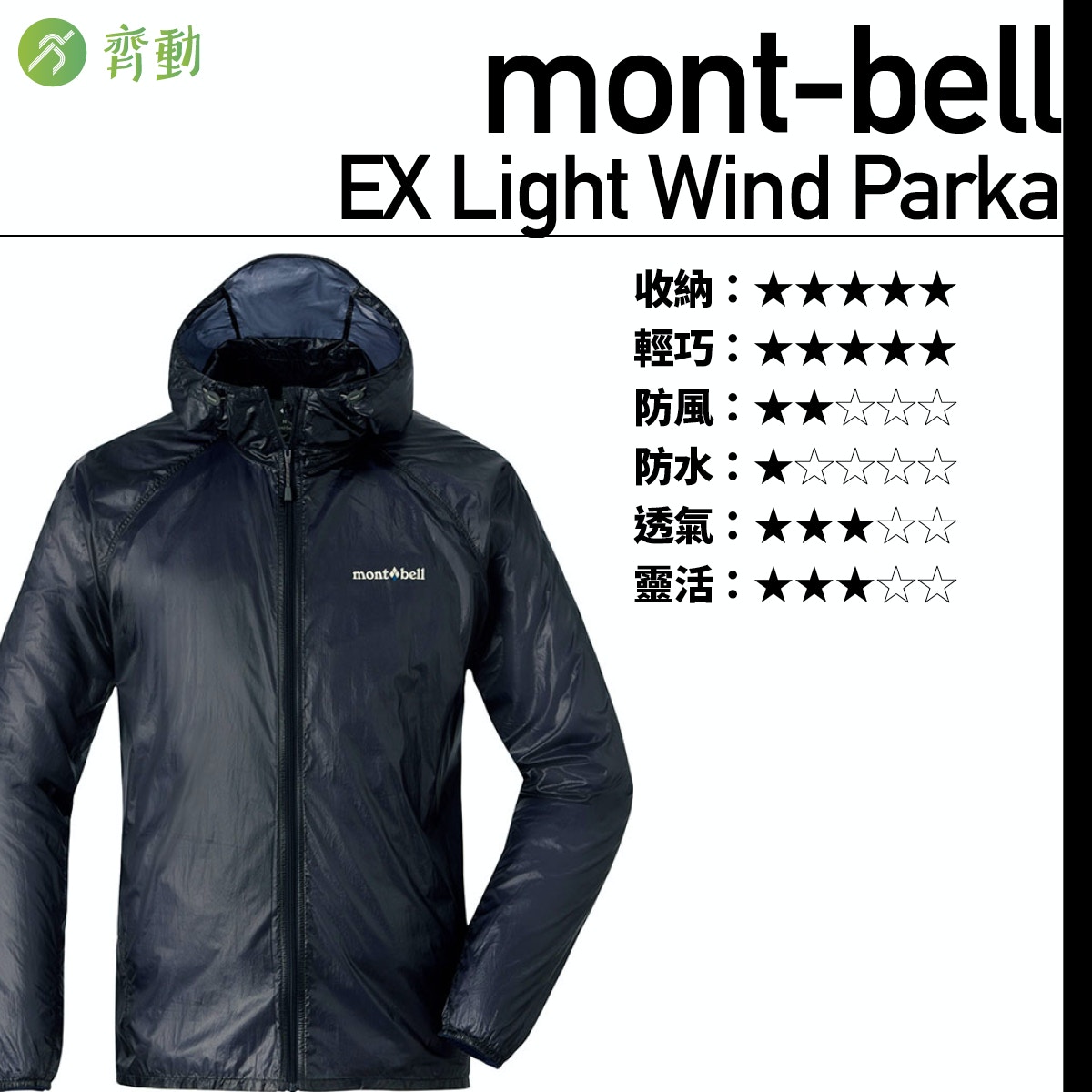 Montbell ex light outlet wind parka