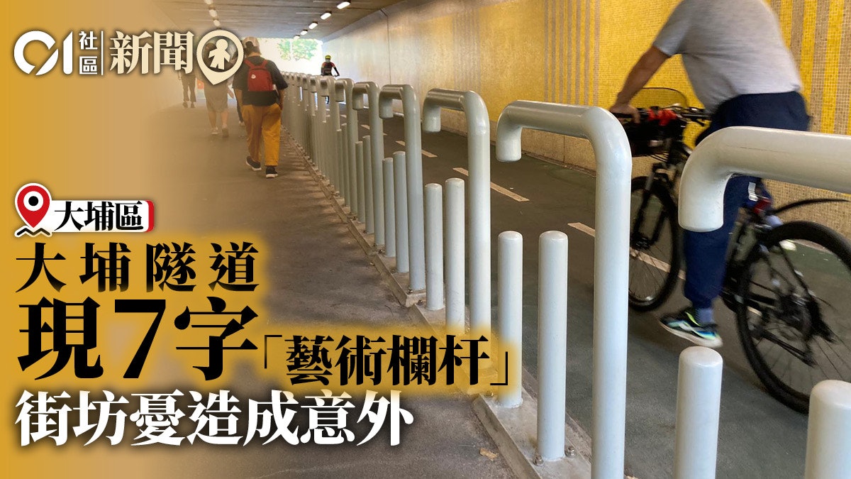 大埔隧道現7字 藝術欄杆 街坊憂造成意外 大埔隧道現7字 藝術欄杆 街坊憂造成意外
