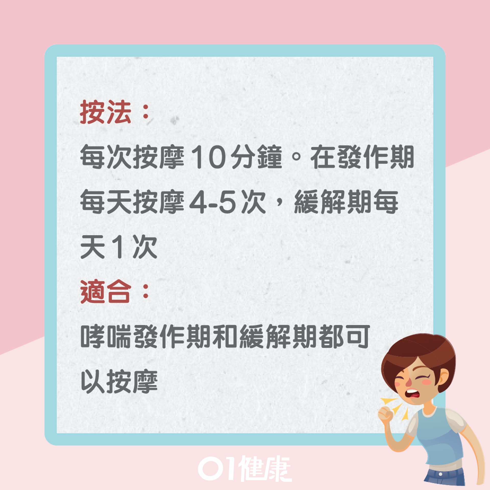 預防及改善哮喘症狀穴位(01製圖) 預防及改善哮喘症狀穴位(01製圖)
