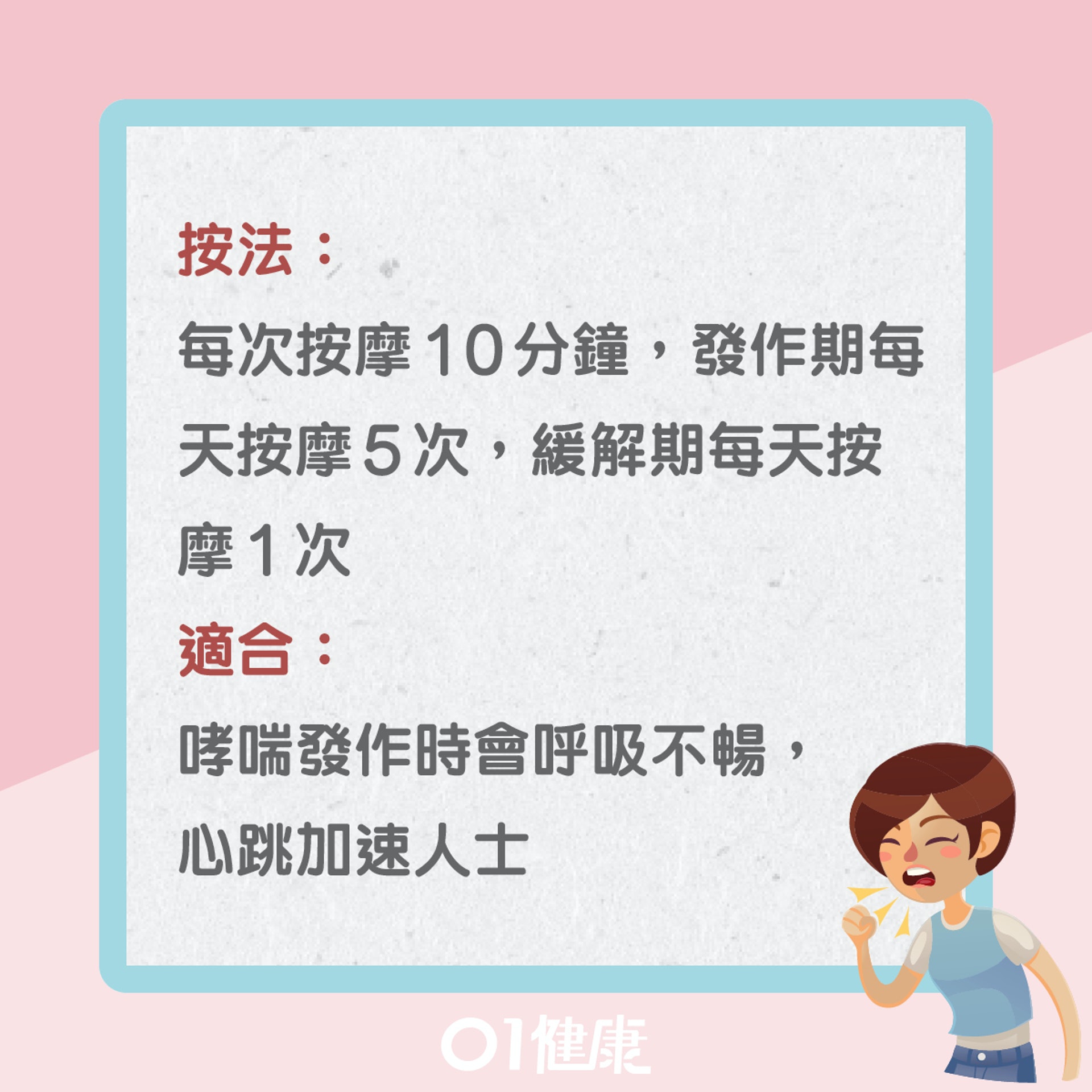 預防及改善哮喘症狀穴位(01製圖) 預防及改善哮喘症狀穴位(01製圖)