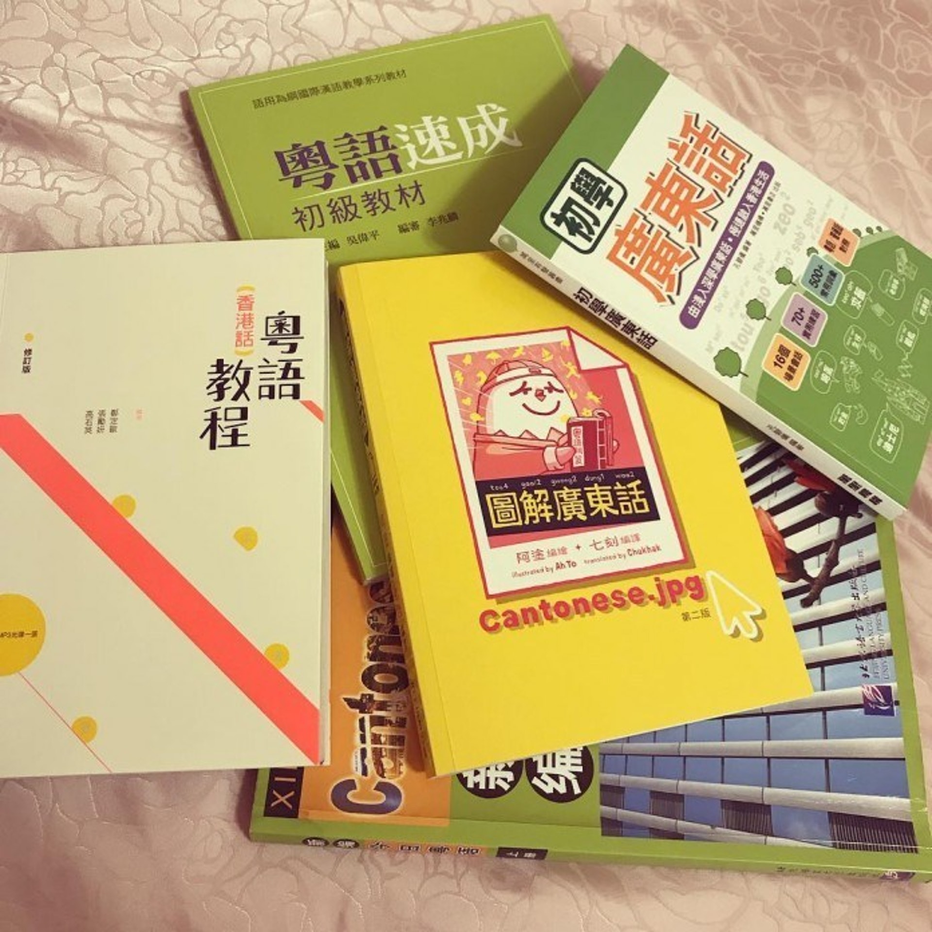 方媛2017年尾曾於IG曬出一堆廣東話教材。(IG:@mokay) 方媛2017年尾曾於IG曬出一堆廣東話教材。(IG:@mokay)