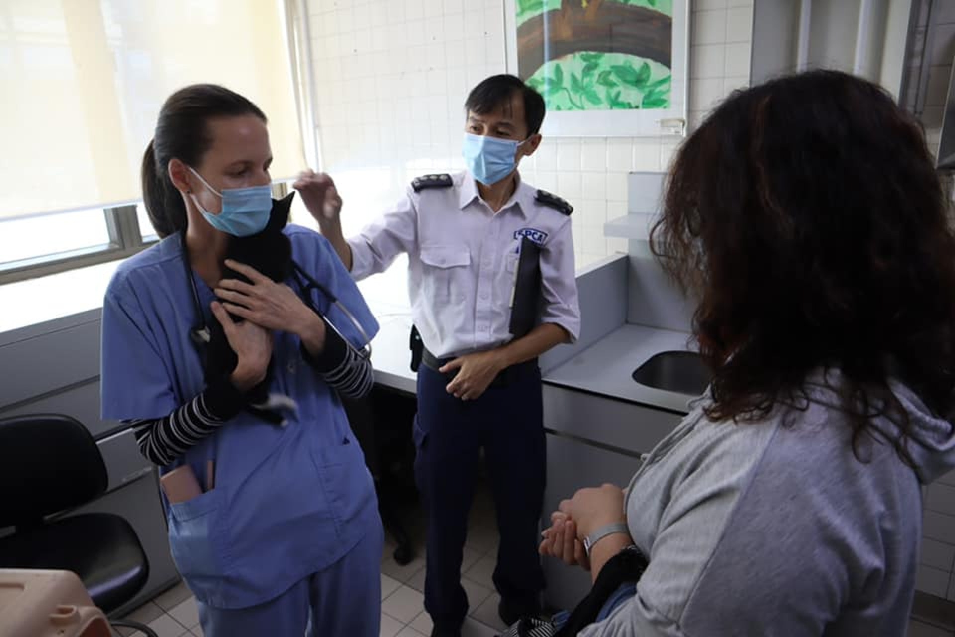 亞寶在愛協完成身體檢查。(Facebook@Maggie Lee) 亞寶在愛協完成身體檢查。(Facebook@Maggie Lee)