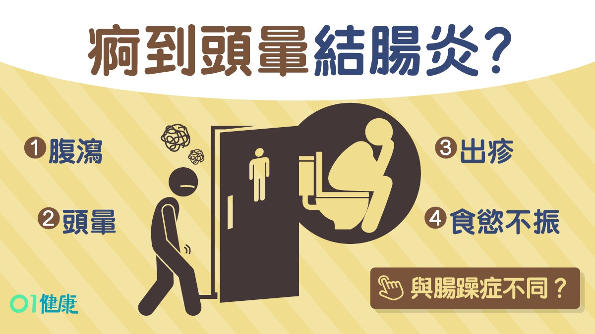 1日腹瀉10幾次以為腸胃炎?伴貧血關節炎6大症狀或患潰瘍性結腸炎 1日腹瀉10幾次以為腸胃炎?伴貧血關節炎6大症狀或患潰瘍性結腸炎