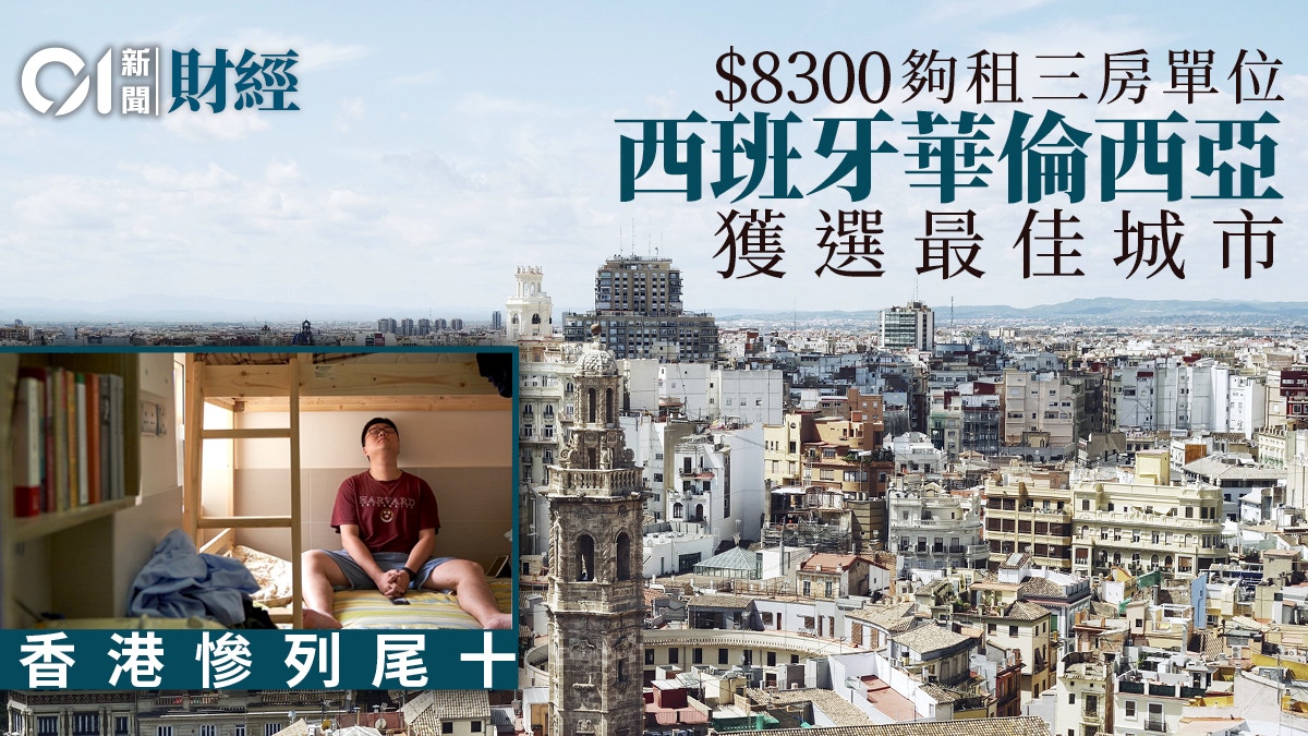 外國專才眼中全球最佳城市為西班牙華倫西亞香港落後幾多位？