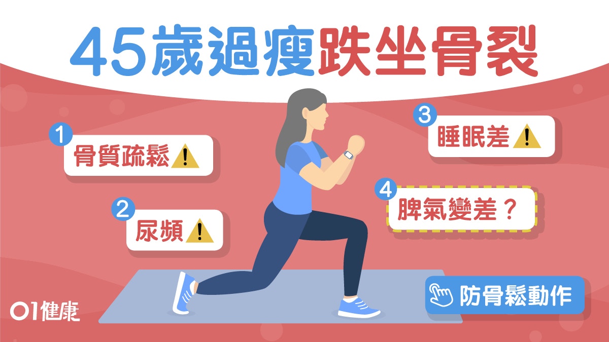 骨質疏鬆｜47kg中年女輕微滑倒骨盆裂開！10個高危因素矮瘦要小心