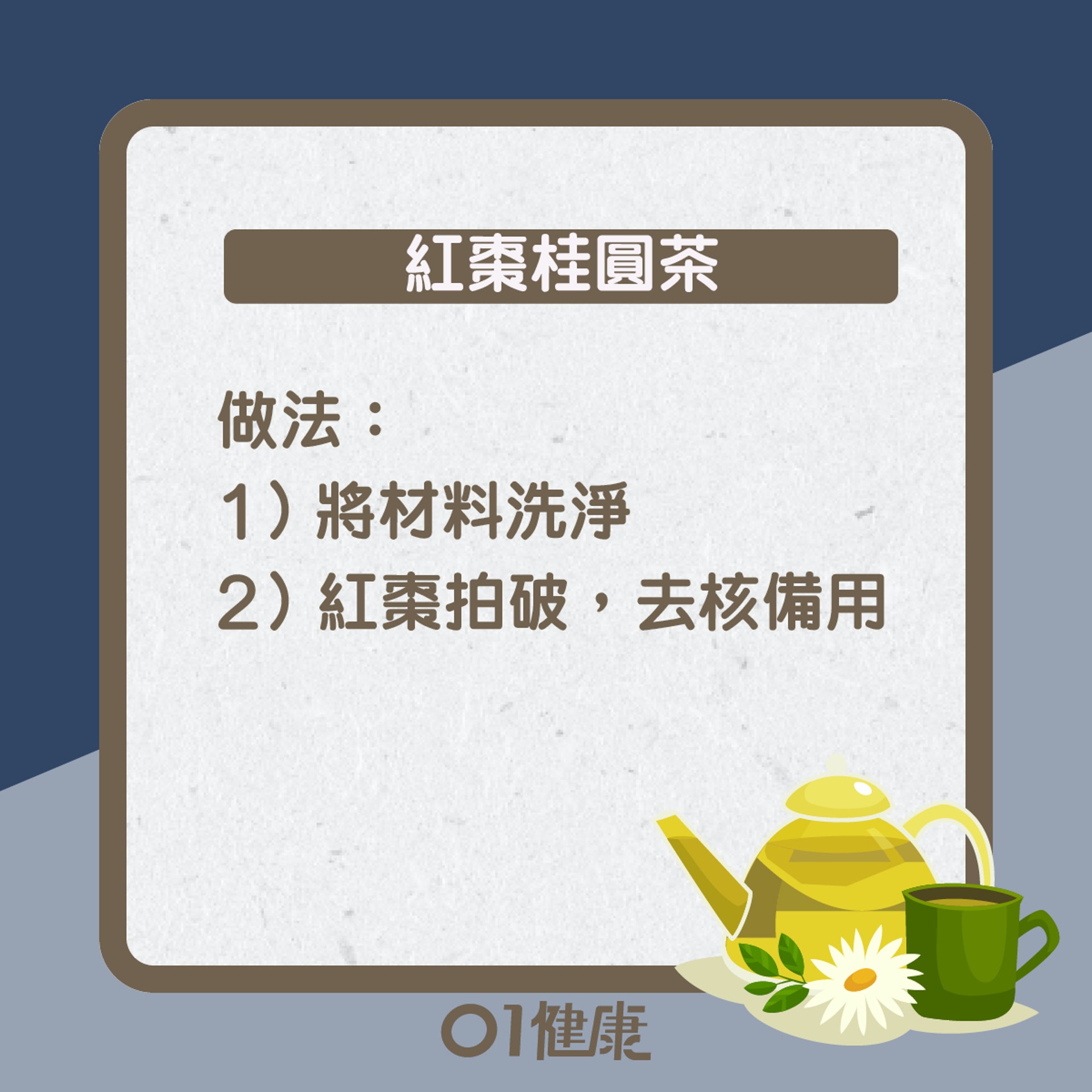 紅棗桂圓茶知多啲(01製圖) 紅棗桂圓茶知多啲(01製圖)