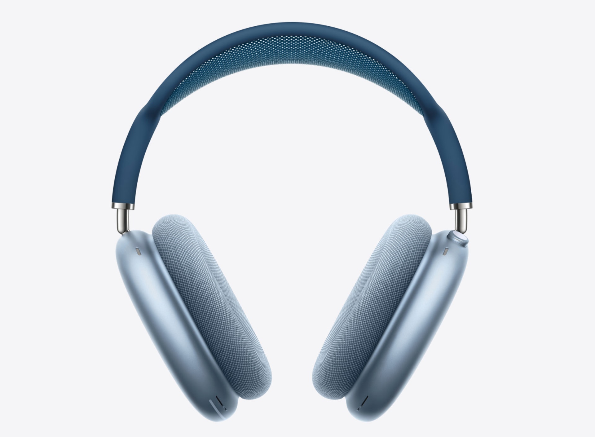 AirPods Max 備有五款矚目的顏色:太空灰色、銀色、天藍色、綠色與粉紅色。 AirPods Max 備有五款矚目的顏色:太空灰色、銀色、天藍色、綠色與粉紅色。