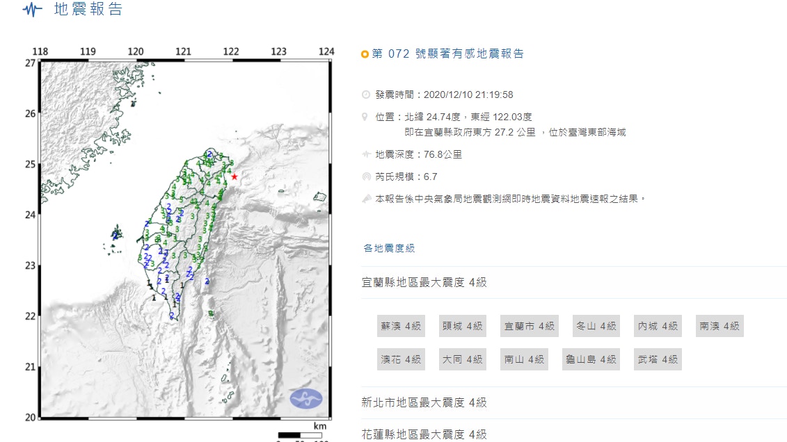 台灣發生6 7級地震全台有感福建多地震感強烈 香港01 台灣新聞