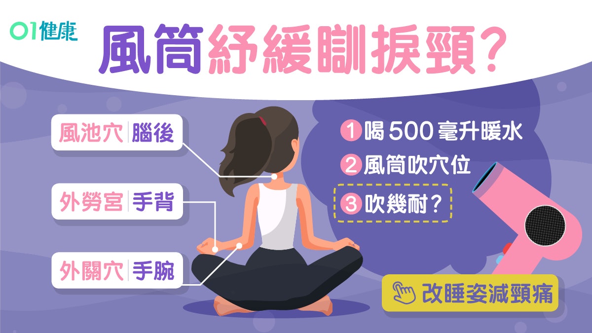 【瞓捩頸】風筒吹穴位1分鐘急救瞓捩頸 免頸椎痛枕頭幾高最好? 【瞓捩頸】風筒吹穴位1分鐘急救瞓捩頸 免頸椎痛枕頭幾高最好?