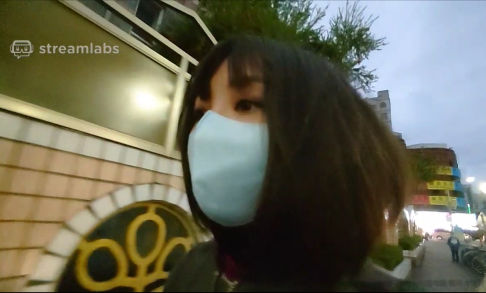 台灣女直播主和粉絲聊天期間遇劫，整個過程被實況直播出去。（影片截圖：Twitch@啊乓）