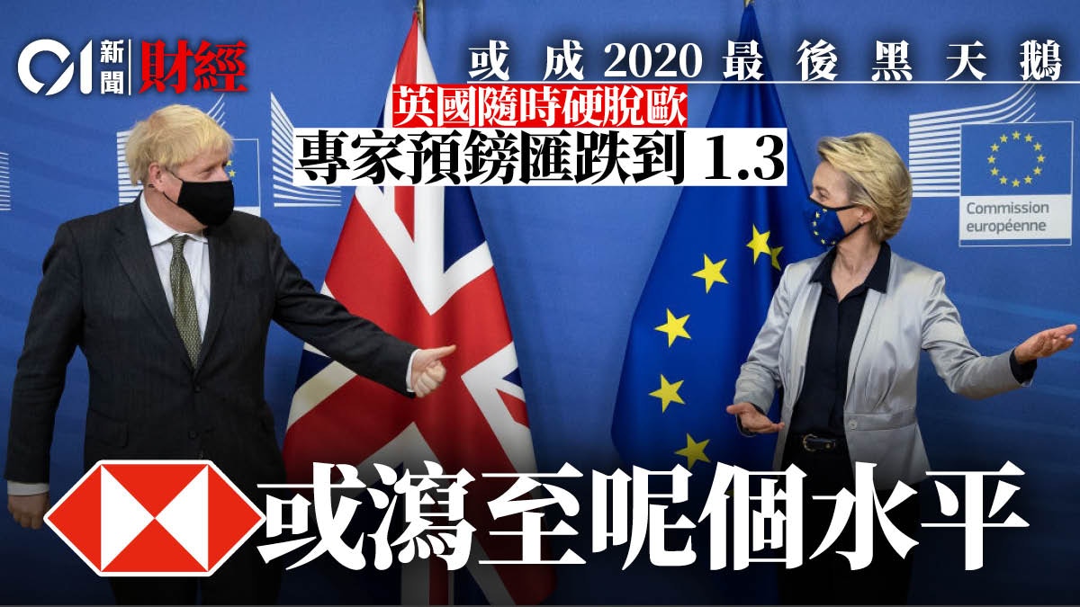 英硬脫歐懸念未消專家﹕若無協議英鎊陷漫長跌勢滙豐料試40元