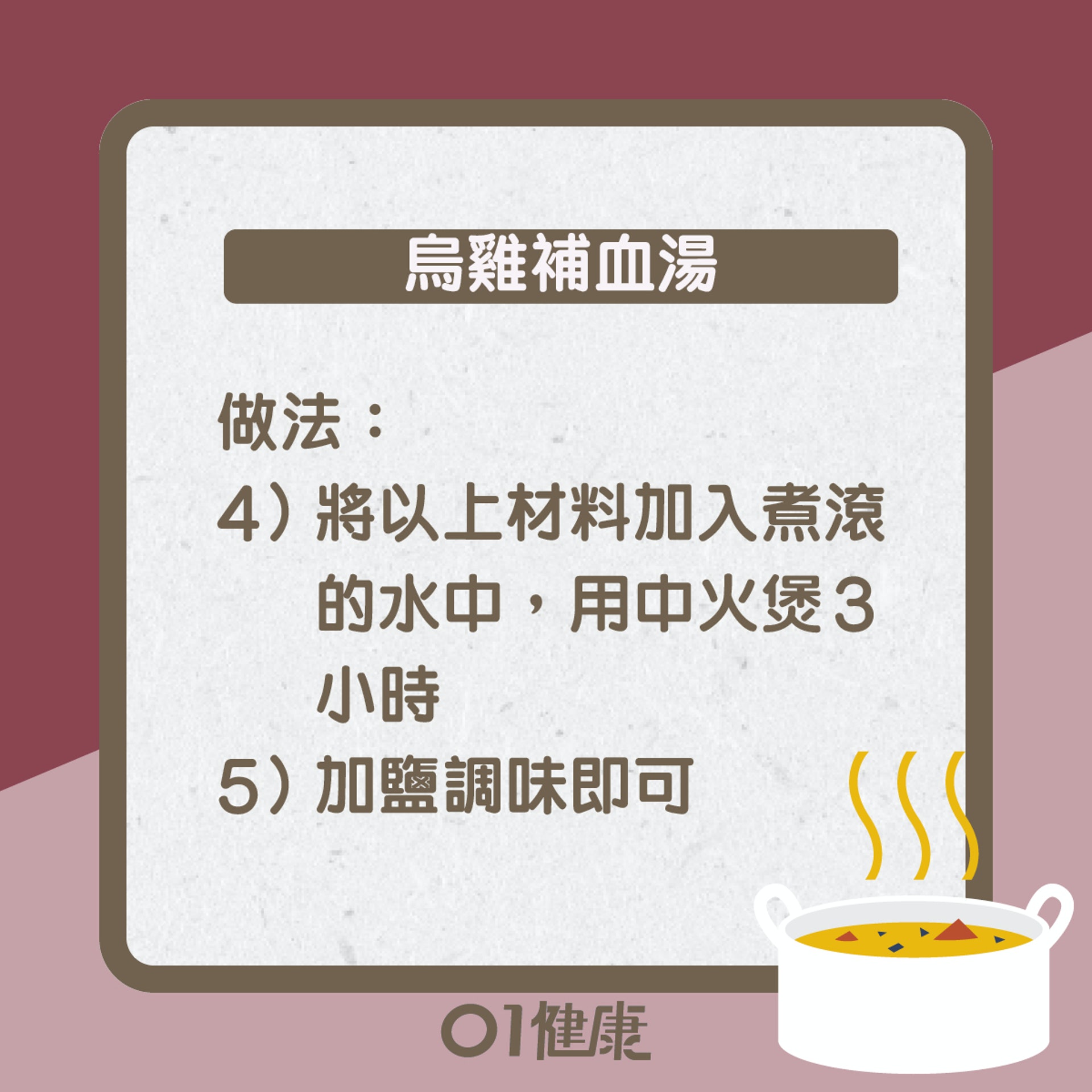 烏雞補血湯知多啲(01製圖) 烏雞補血湯知多啲(01製圖)