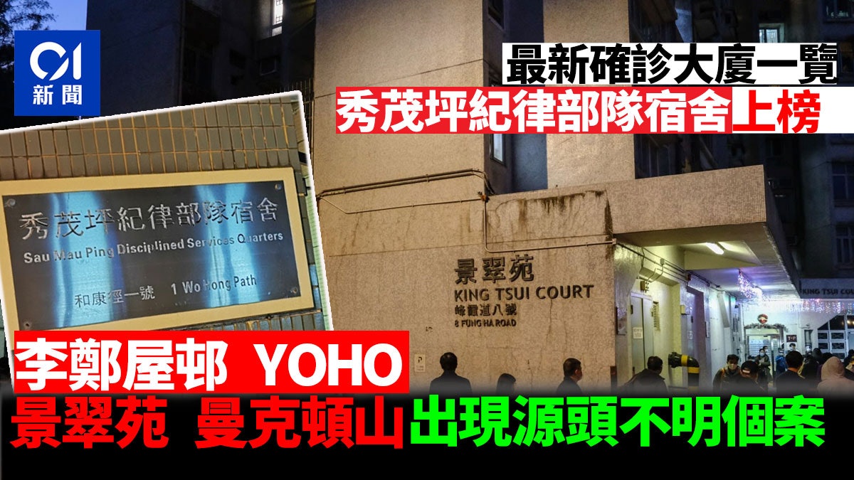 確診大廈|Grand YOHO、曼克頓山增無源頭個案 景翠苑多2人染疫 確診大廈|Grand YOHO、曼克頓山增無源頭個案 景翠苑多2人染疫