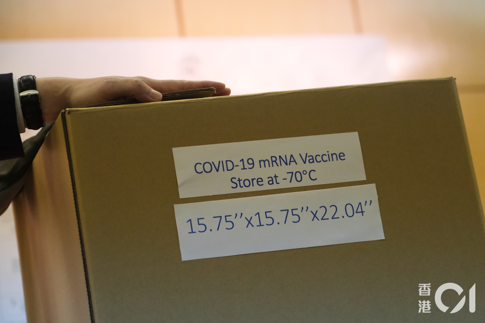 特製保溫箱長闊40厘米(15.75吋)、高56厘米(22.04吋)。(盧翊銘攝) 特製保溫箱長闊40厘米(15.75吋)、高56厘米(22.04吋)。(盧翊銘攝)