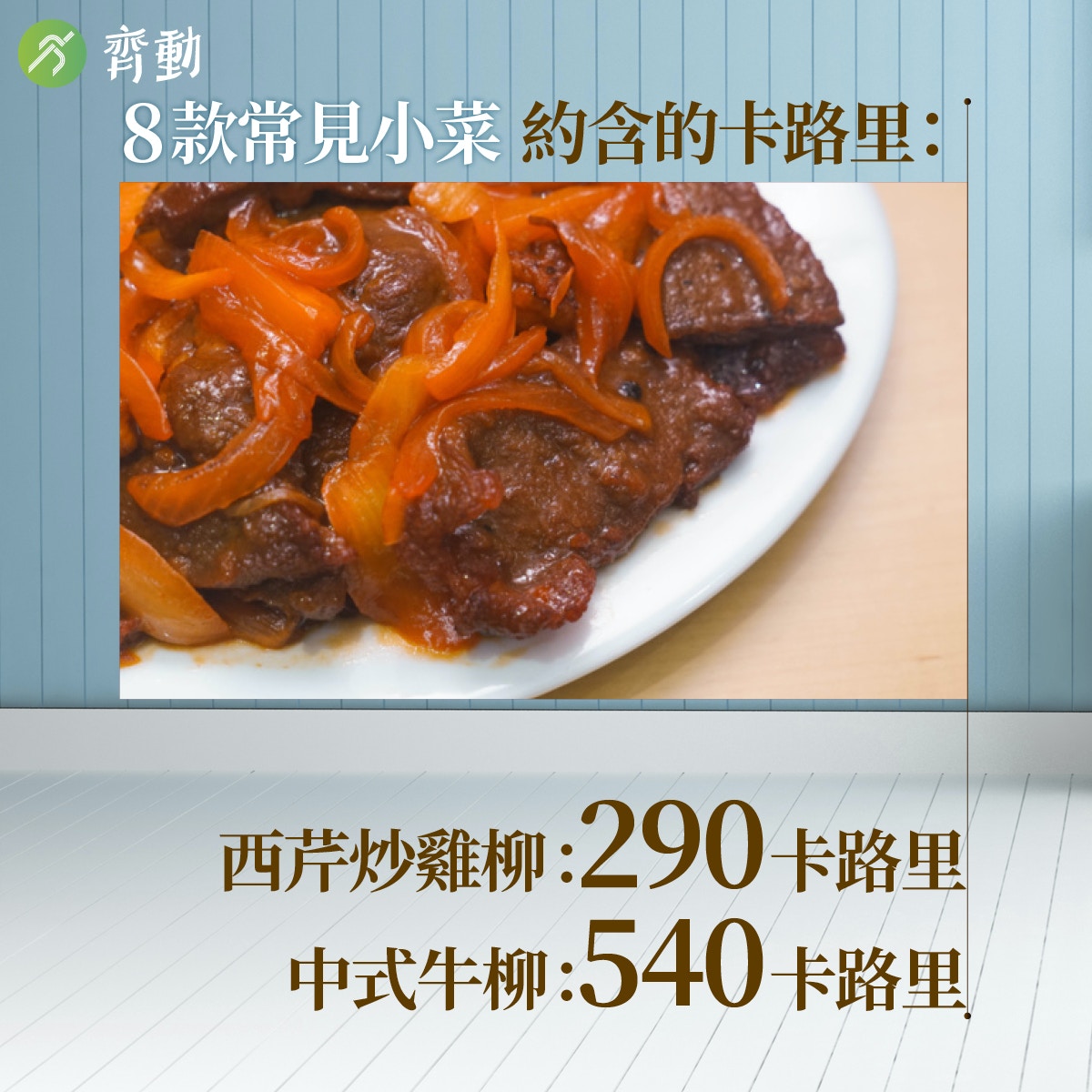 8款常見小菜卡路里含量。（資料來源：消裊會及食安中心；01美術製圖）