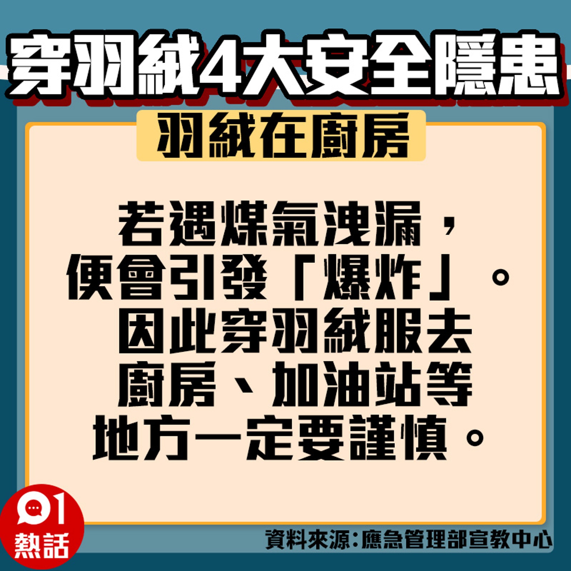 【穿羽絨4大安全隱患】(01製圖) 【穿羽絨4大安全隱患】(01製圖)