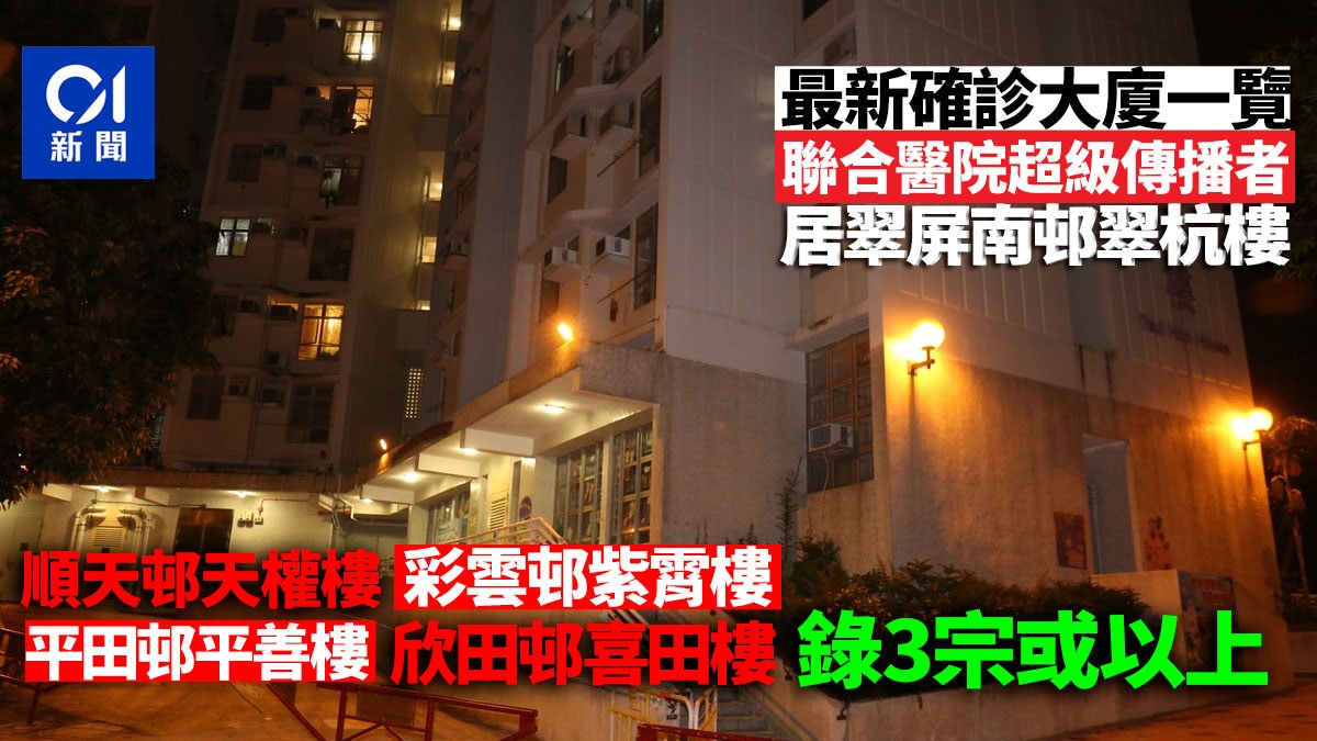 確診大廈｜明華大廈共9人確診　英國變種病毒患者住九龍維景酒店